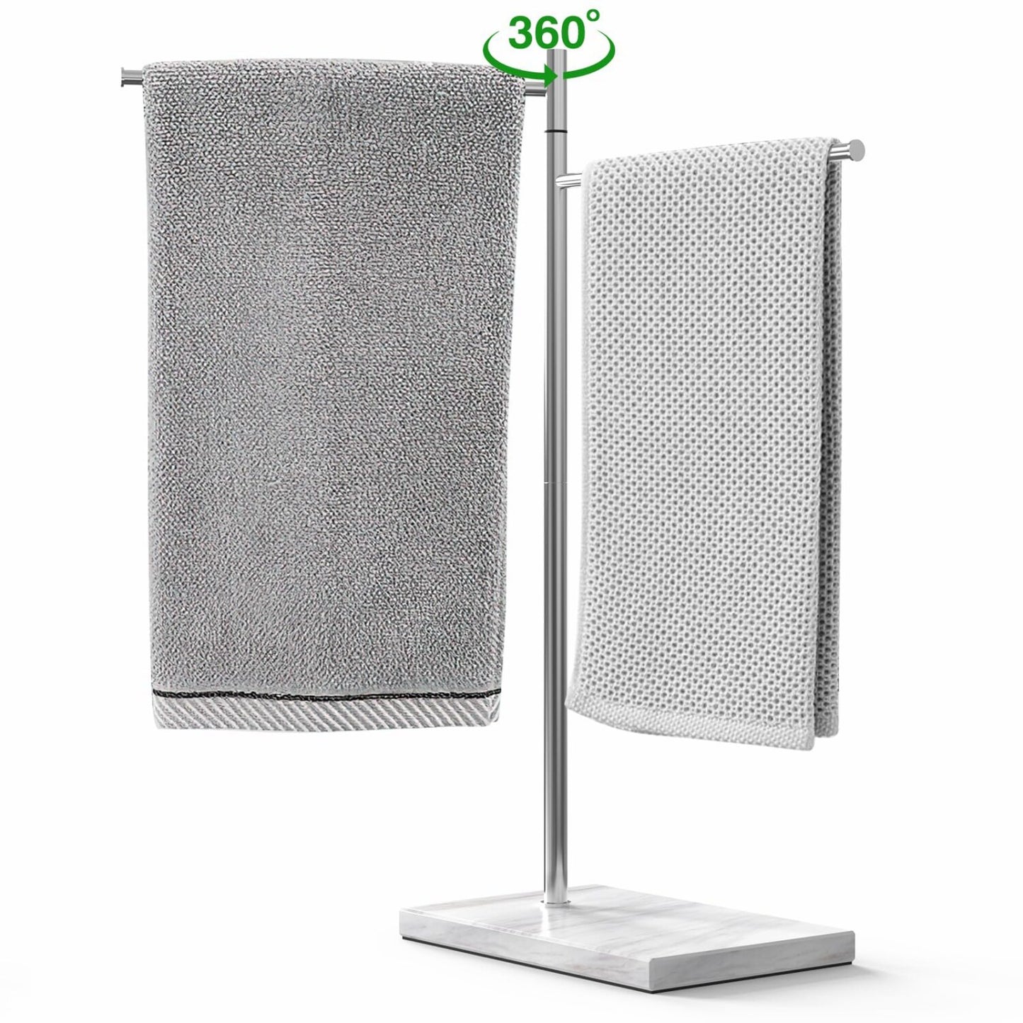 Marble Hand Towel Holder Stand 17 Inch F-Shape