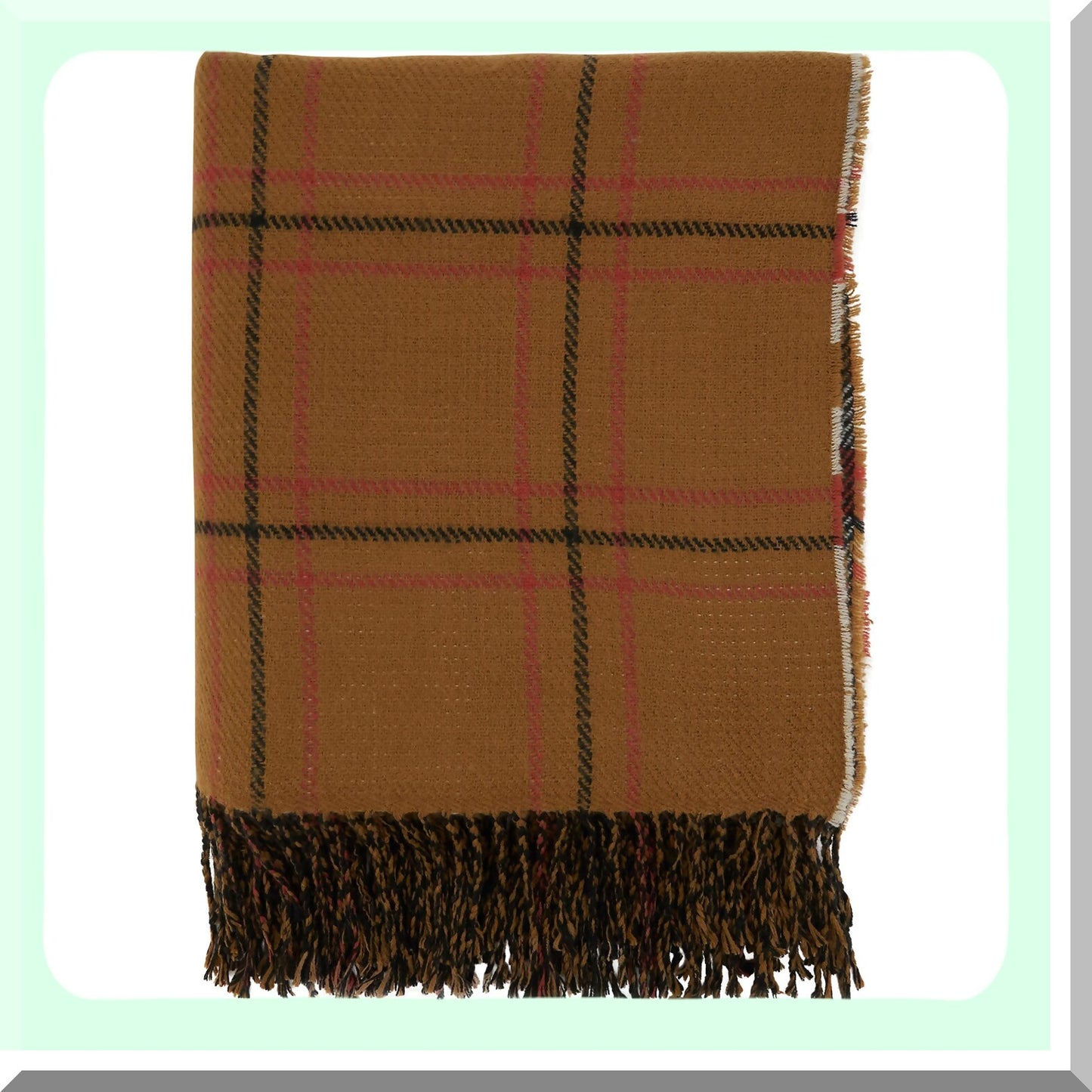 CozyRust Reversible Plaid Throw Blanket, 50" x 60"