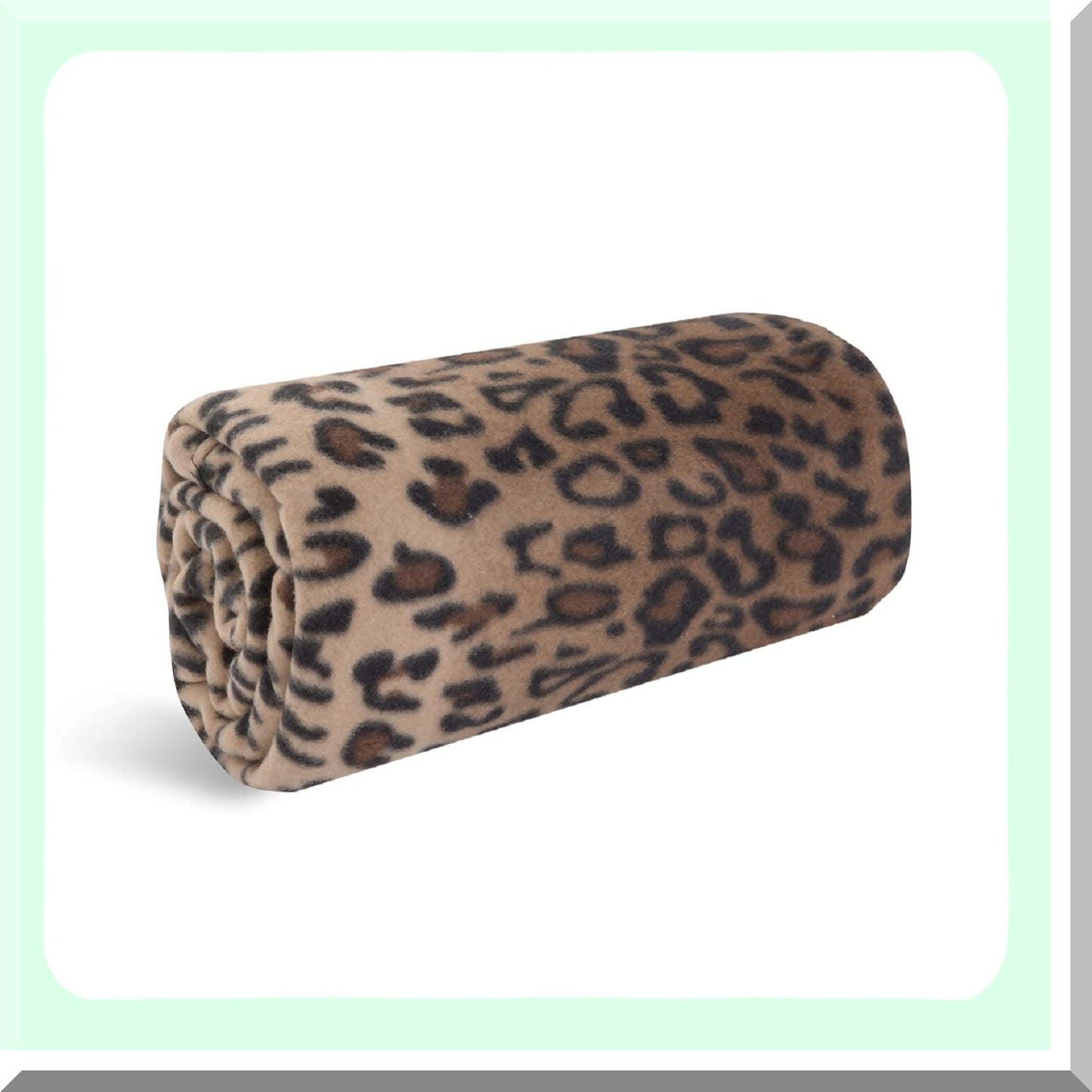 UltraSoft Travel Microfleece Blanket - Lightweight, Compact, 50x60 Inch, Ideal for Airplane and Car, Leopard Print