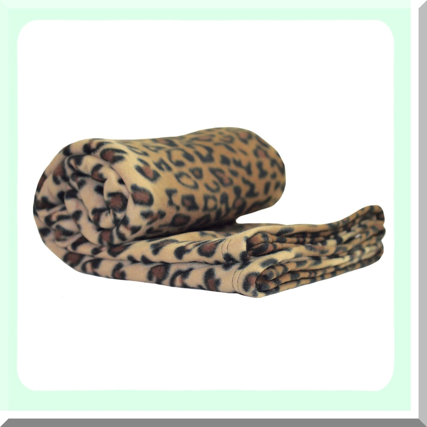 UltraSoft Travel Microfleece Blanket - Lightweight, Compact, 50x60 Inch, Ideal for Airplane and Car, Leopard Print