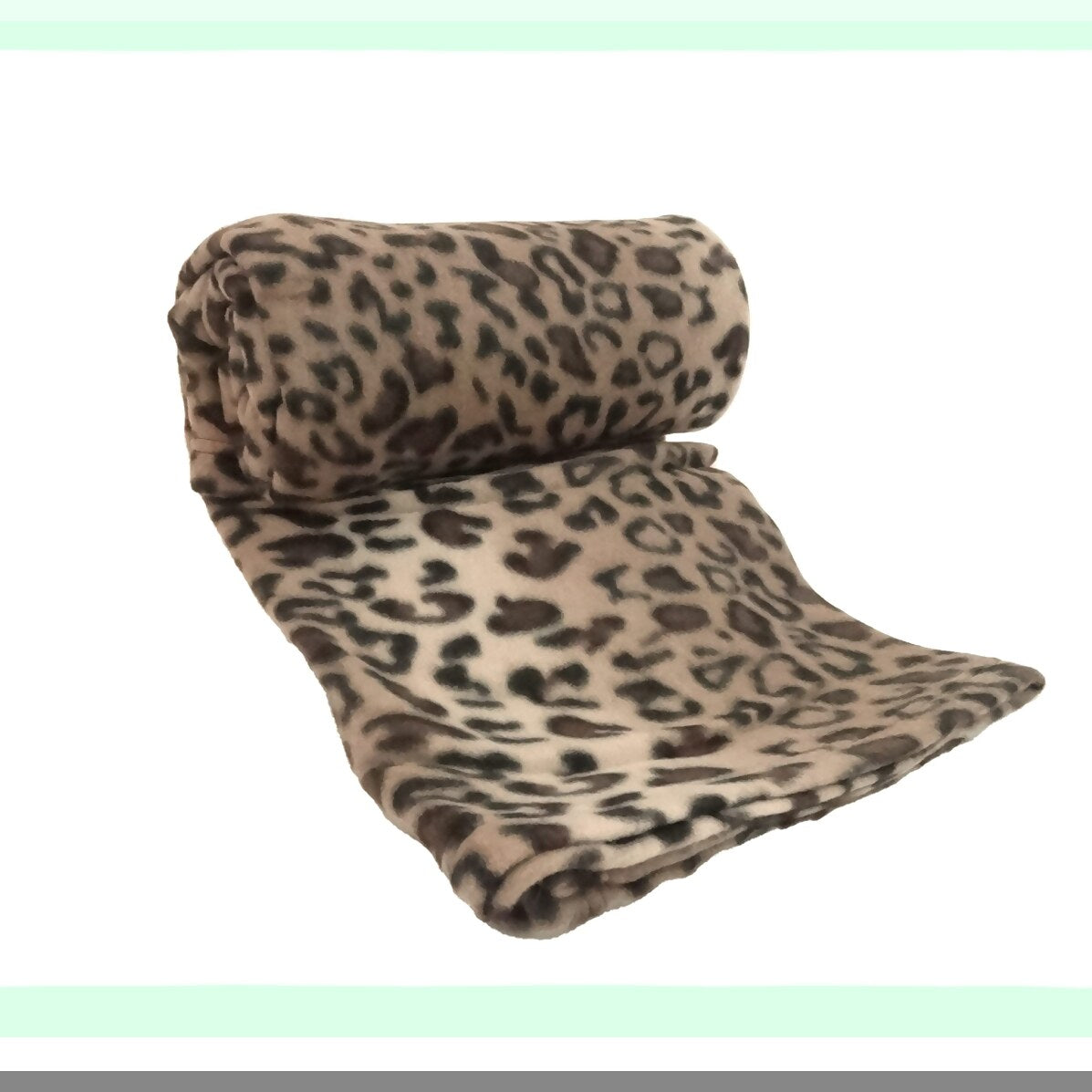 UltraSoft Travel Microfleece Blanket - Lightweight, Compact, 50x60 Inch, Ideal for Airplane and Car, Leopard Print