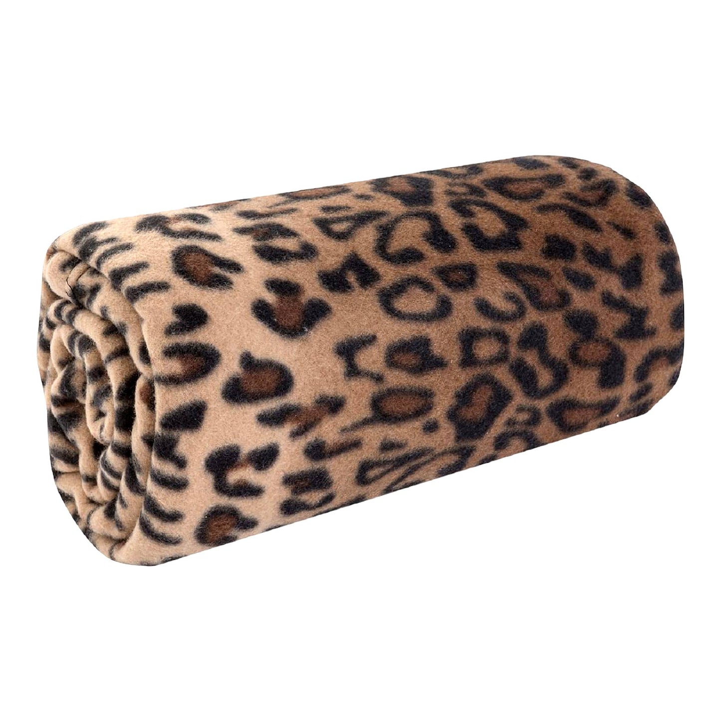 UltraSoft Travel Microfleece Blanket - Lightweight, Compact, 50x60 Inch, Ideal for Airplane and Car, Leopard Print