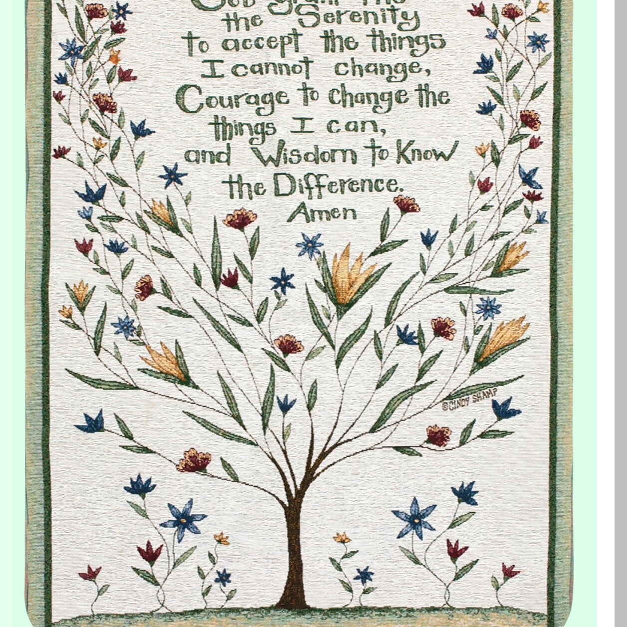 Serenity Weave: Inspirational 50x60 Tapestry Throw