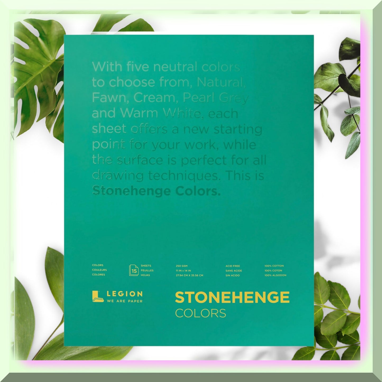 Colorful Cotton Canvas Pad 11x14 15 Sheets