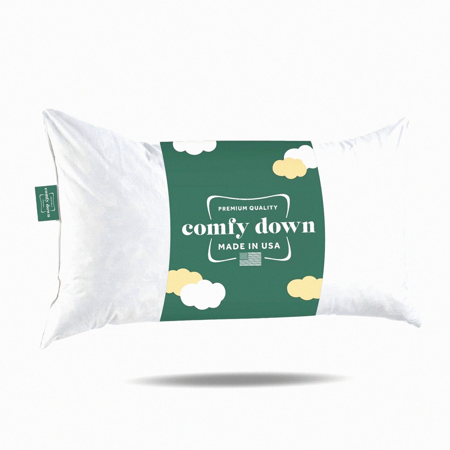 Premium Down Blend Rectangle Pillow Insert - USA Made Sham Stuffer - 14x36 Decorative Cushion - 95% Down 5% Feathers - Plush Comfort & Support