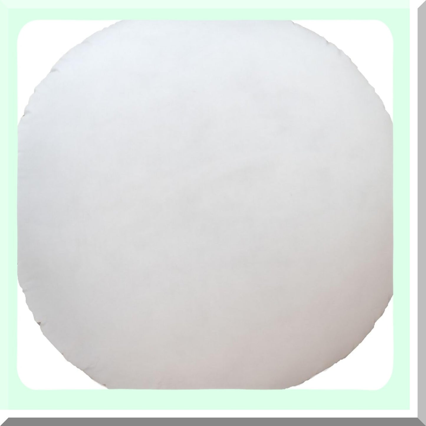 Hypoallergenic Round Pillow Insert with Polyester Form Stuffer & Cotton Blend Cover - Decorative Cushion for Sofa, Sham, Bed - 16" Diameter