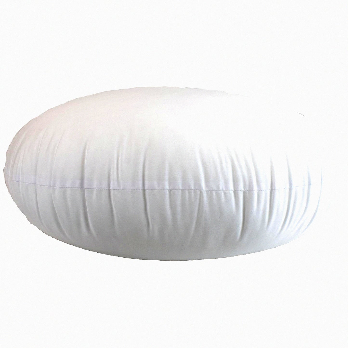 Hypoallergenic Round Pillow Insert with Polyester Form Stuffer & Cotton Blend Cover - Decorative Cushion for Sofa, Sham, Bed - 16" Diameter