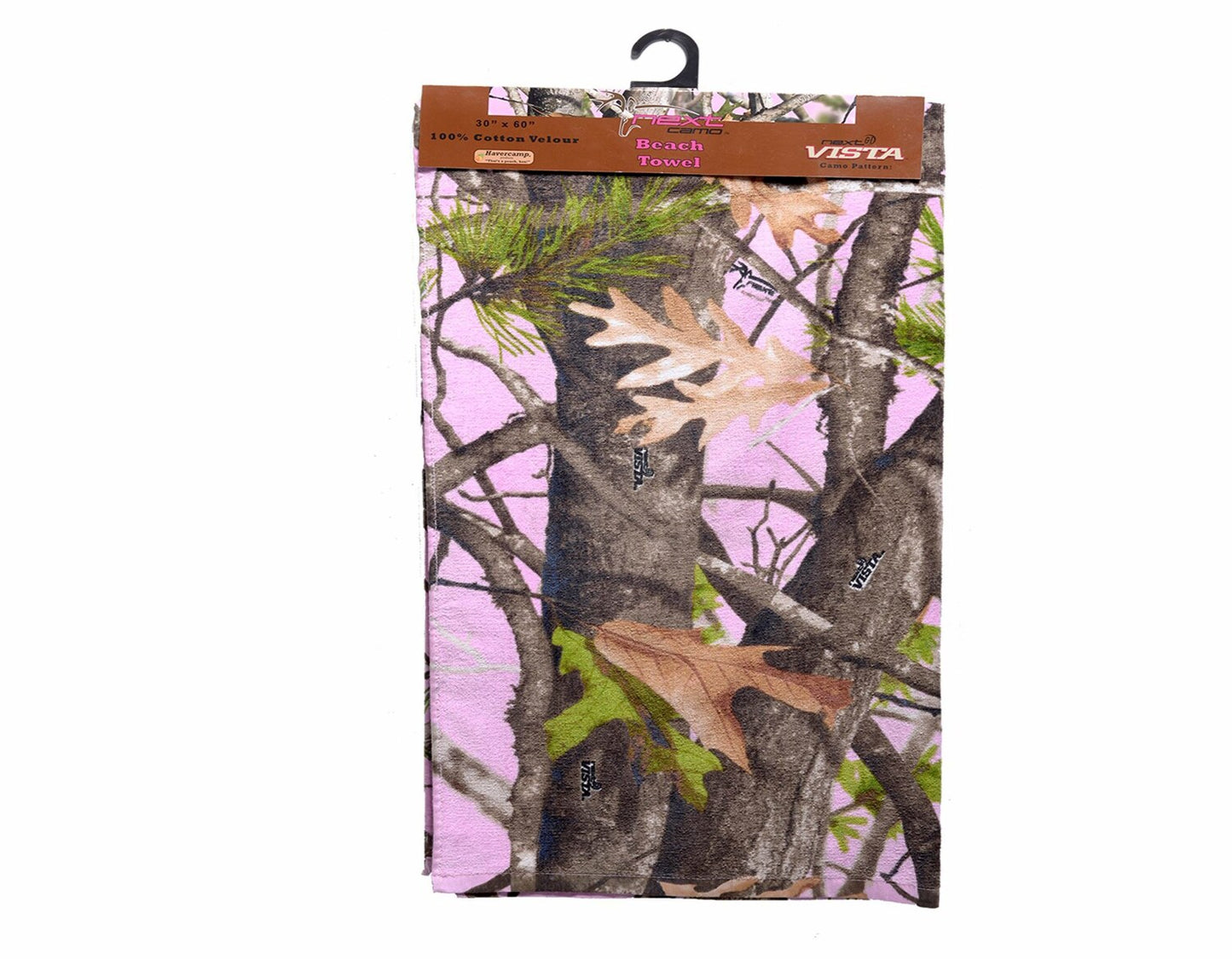 Pink Camo Beach Towel 30x60 Inches