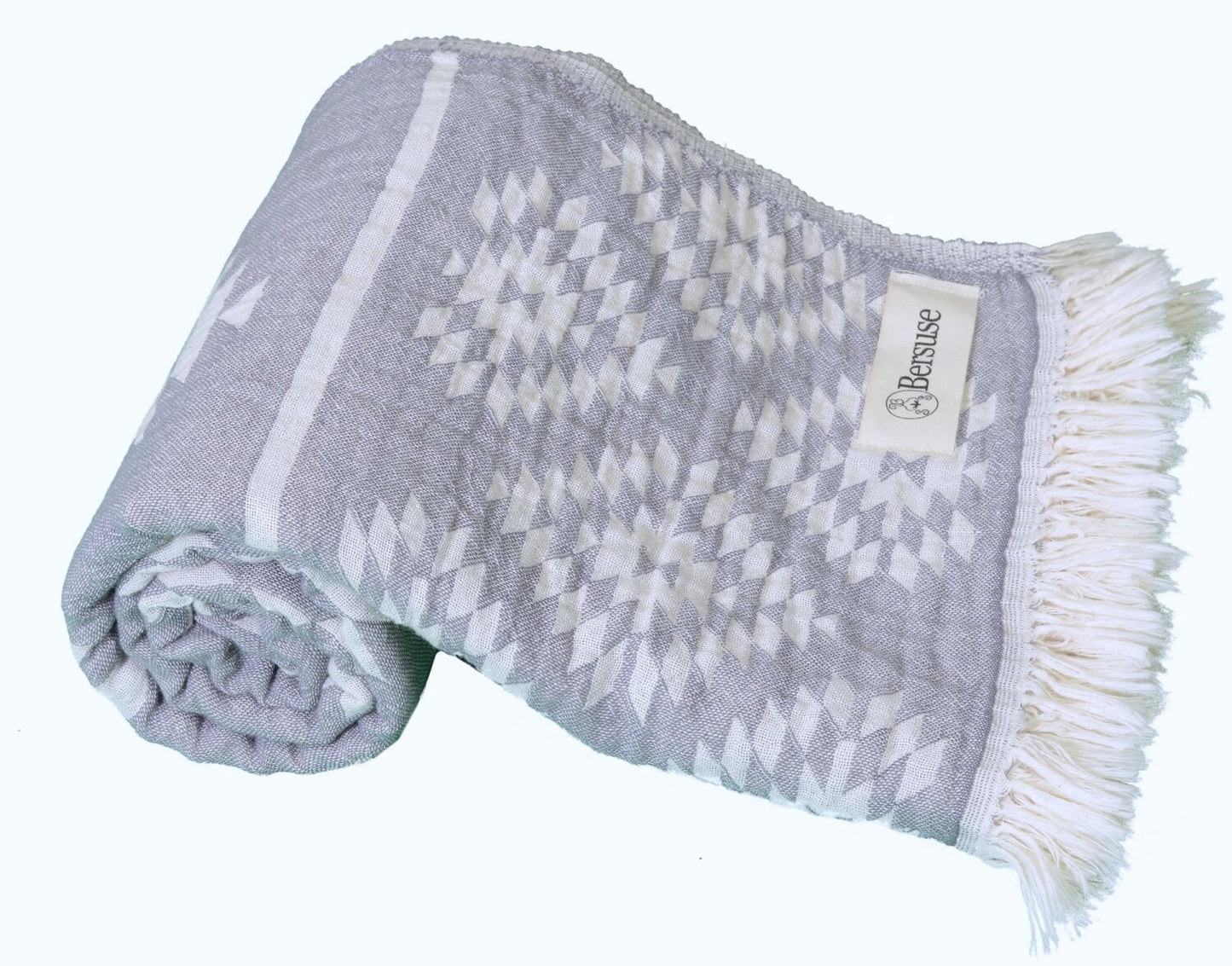 100% Cotton Turkish Towel 37x70 Inches Silver Grey