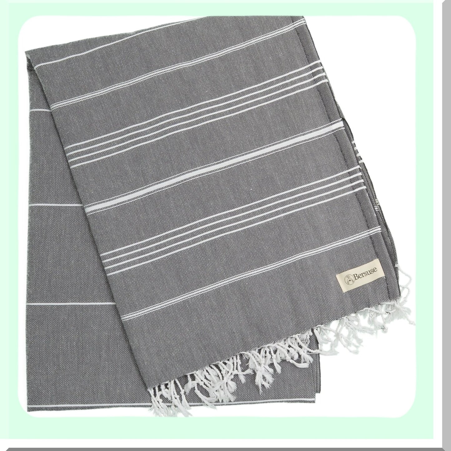 PureCotton Anatolia XL Throw Blanket Towel - 100% Cotton, 61 x 82 Inches, Anthracite