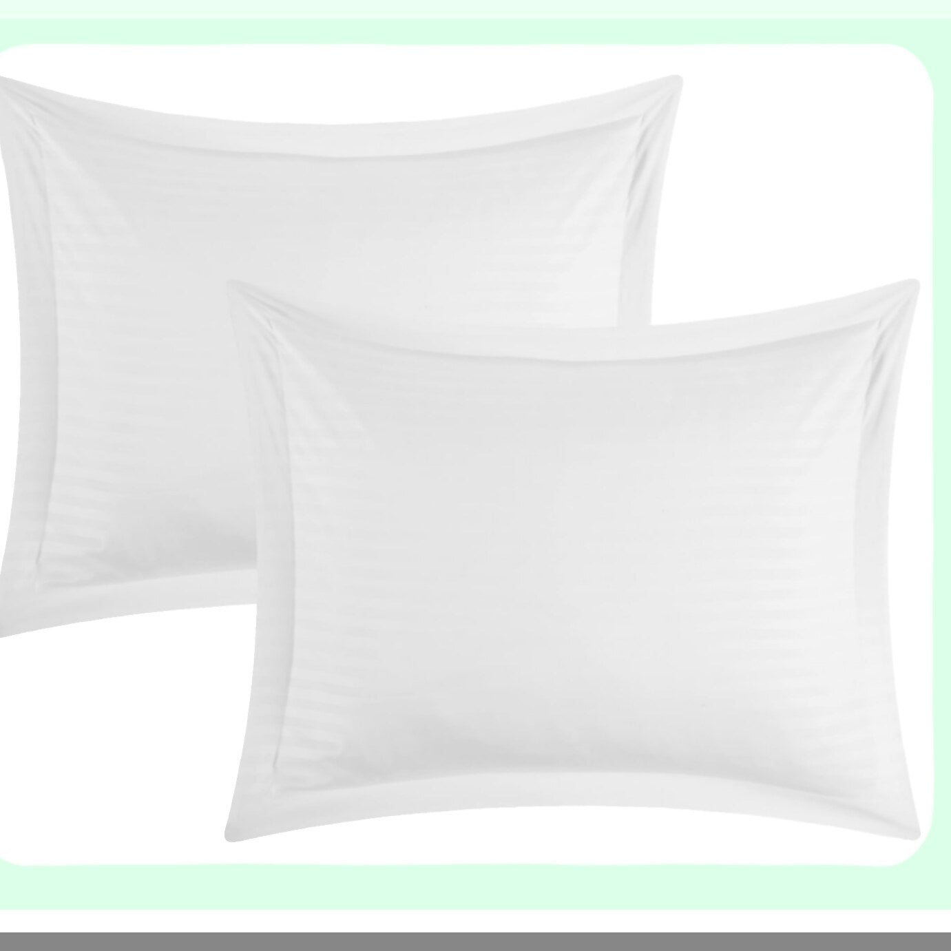Luxury Stripe Comforter Set - Full/Queen Size - White - 7 Piece Down Alternative Bedding Set - Soft Jacquard Fabric - Khaya Collection