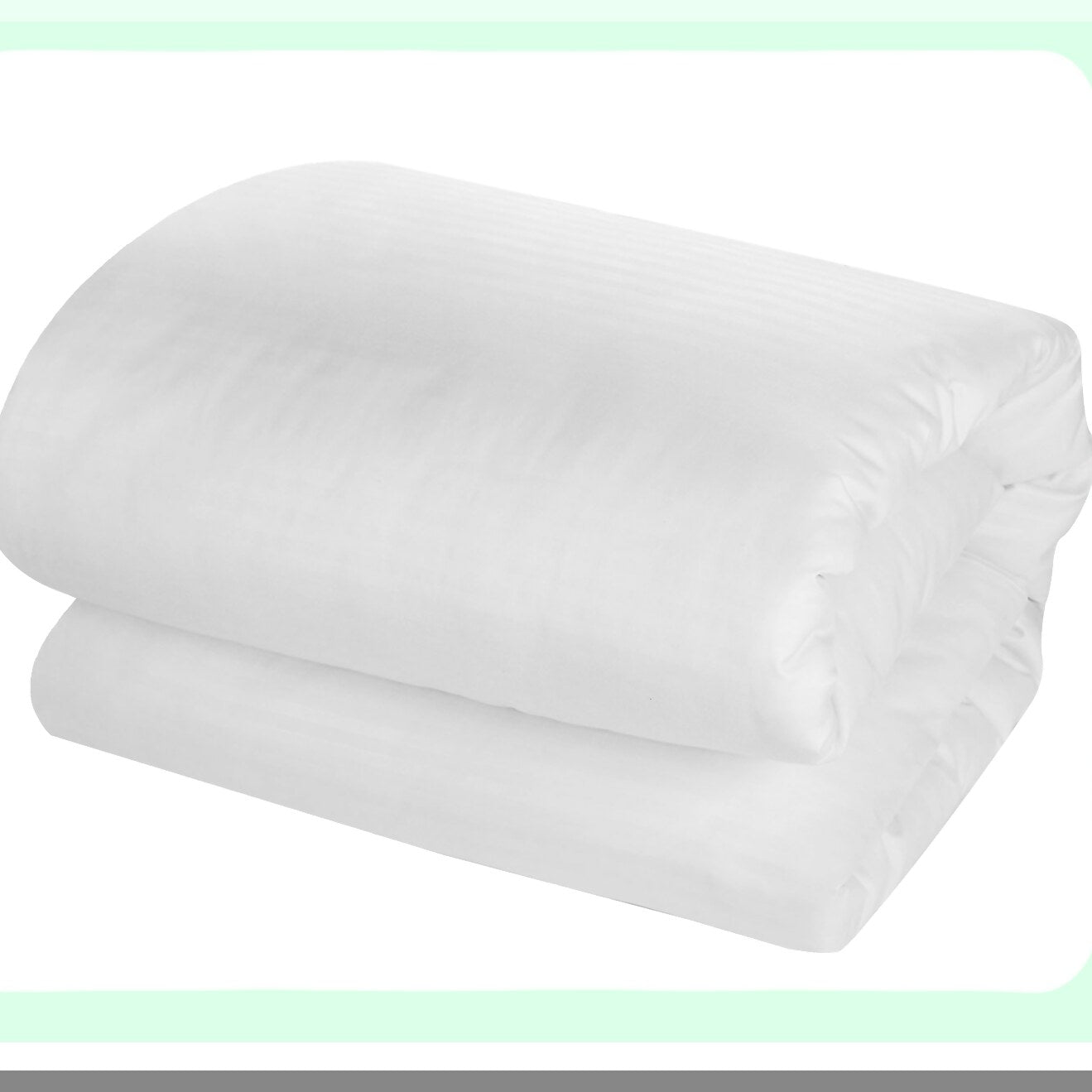 Luxury Stripe Comforter Set - Full/Queen Size - White - 7 Piece Down Alternative Bedding Set - Soft Jacquard Fabric - Khaya Collection