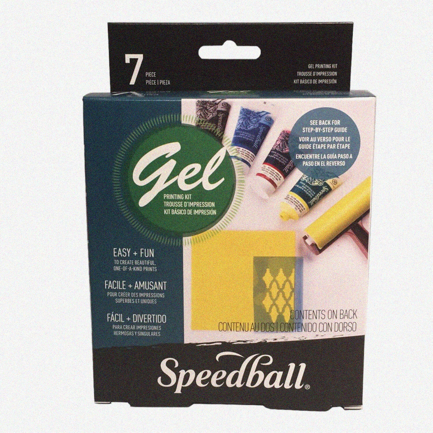 Gel Printing Set with 5x5 Inch Plate and Inks