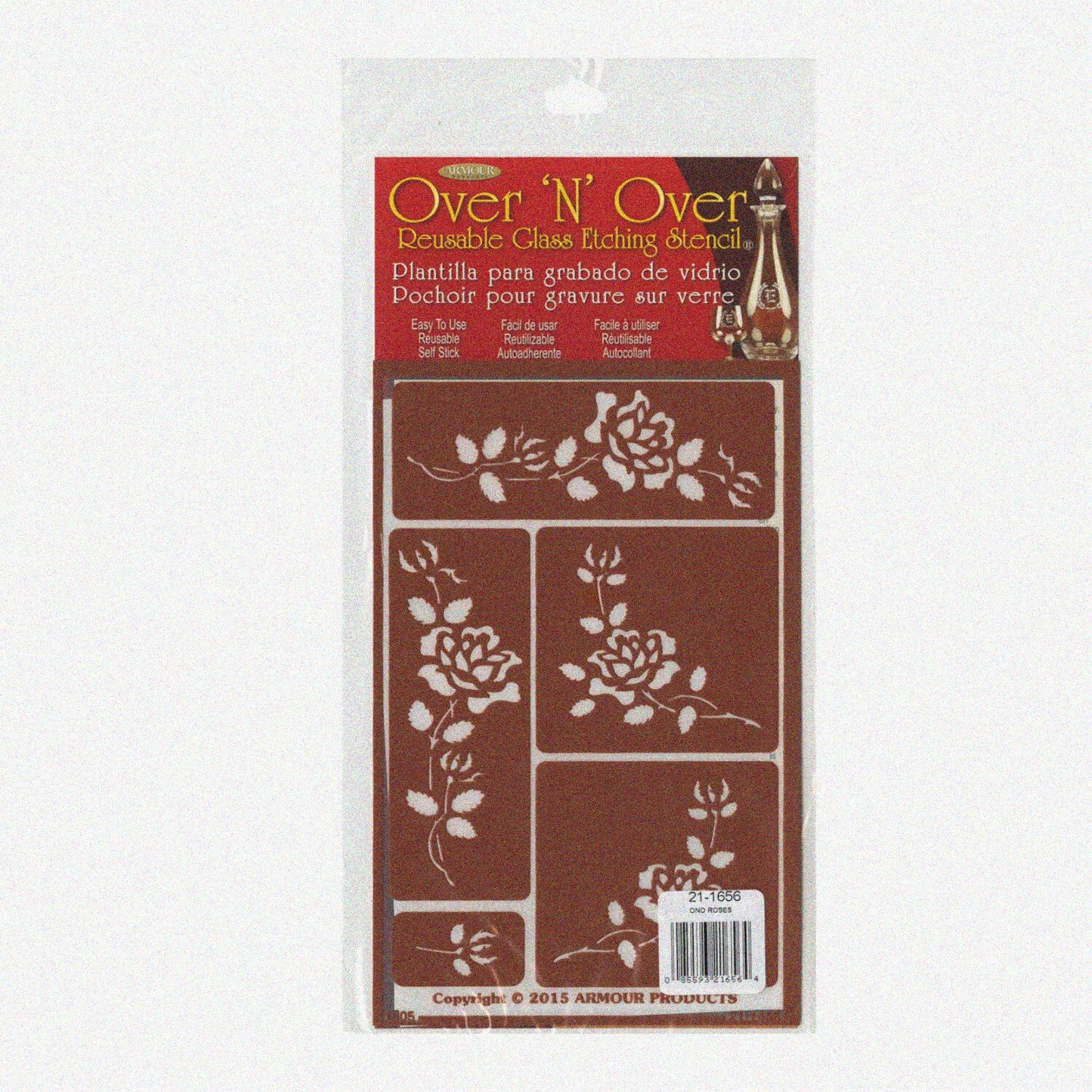 Rose Etch Pro - Glass Etching Stencil 5x8 Inch
