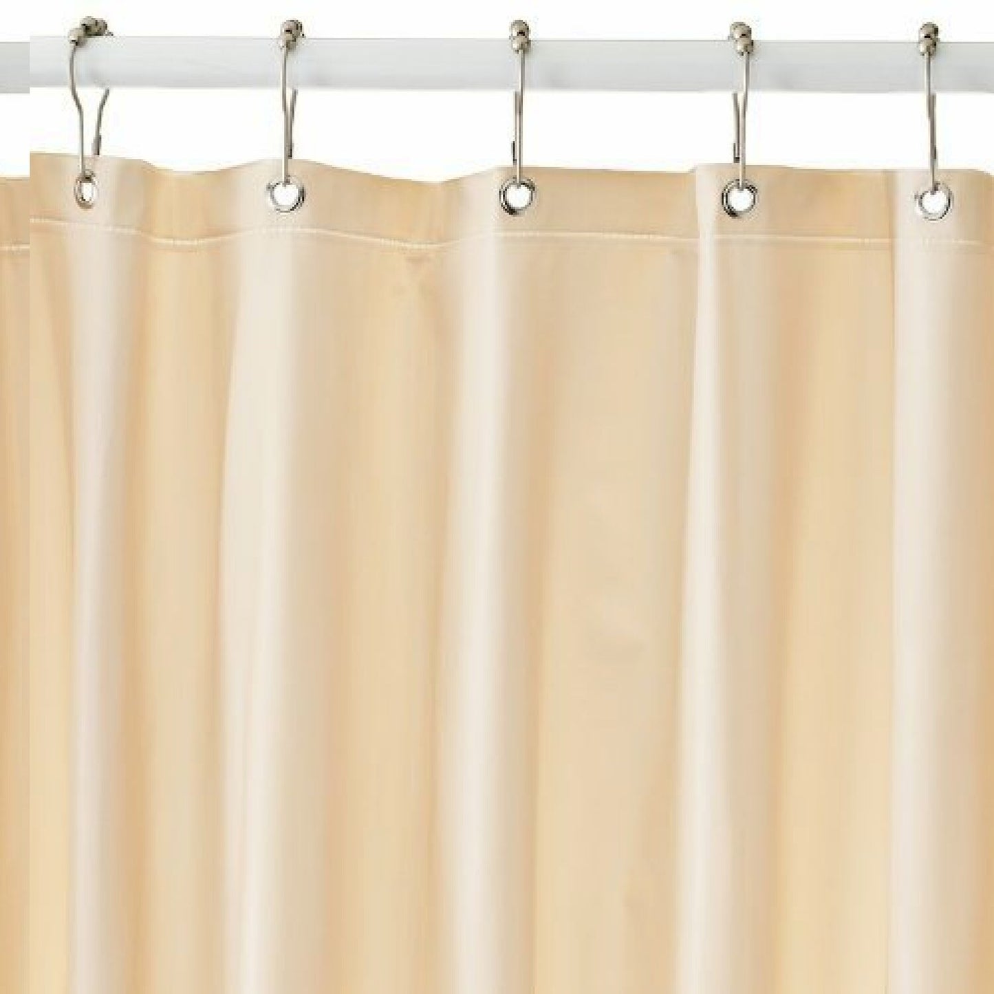 Magnetized Beige Shower Curtain Liner 70" x 71"