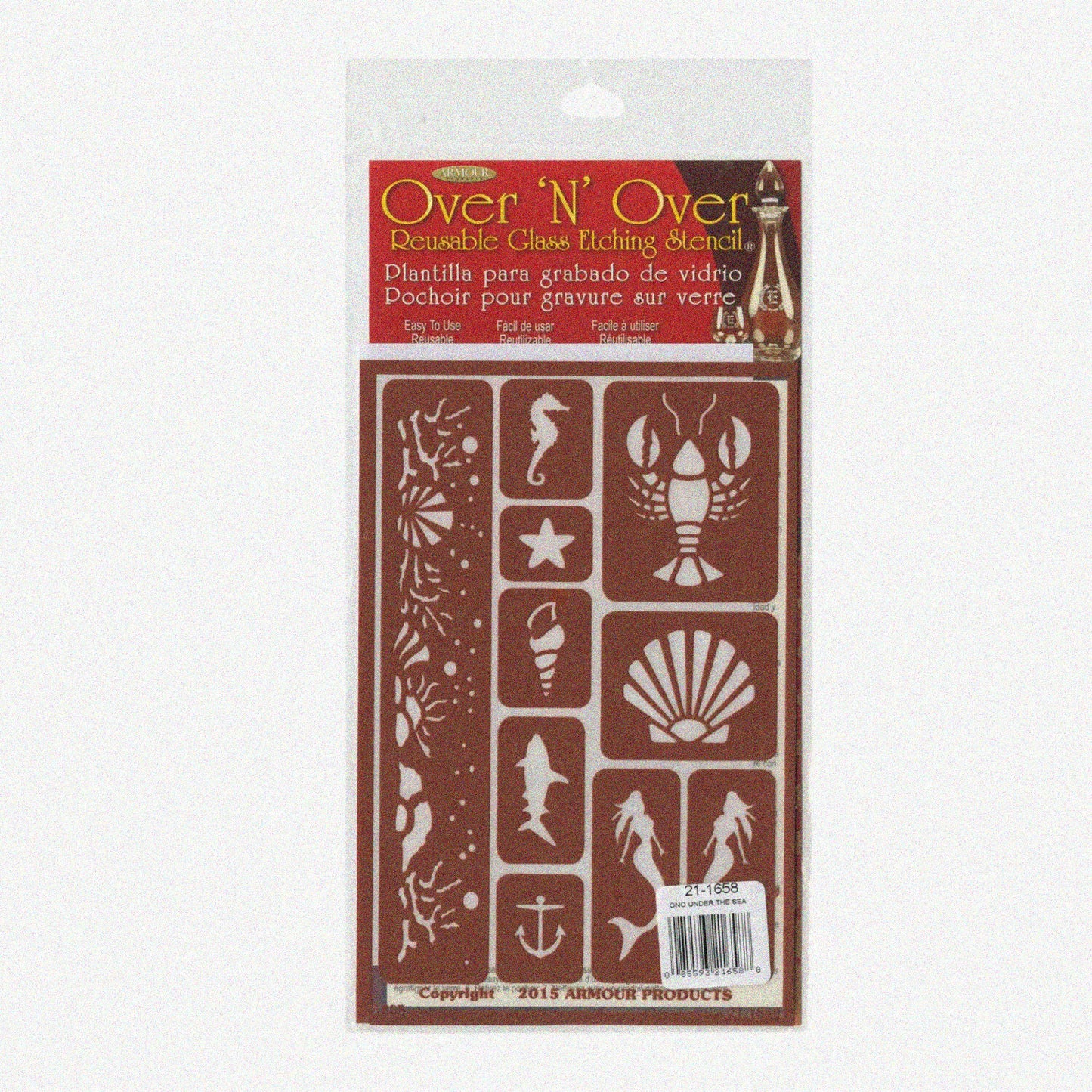 Underwater Glass Etching Stencil Kit 5x8 Inches