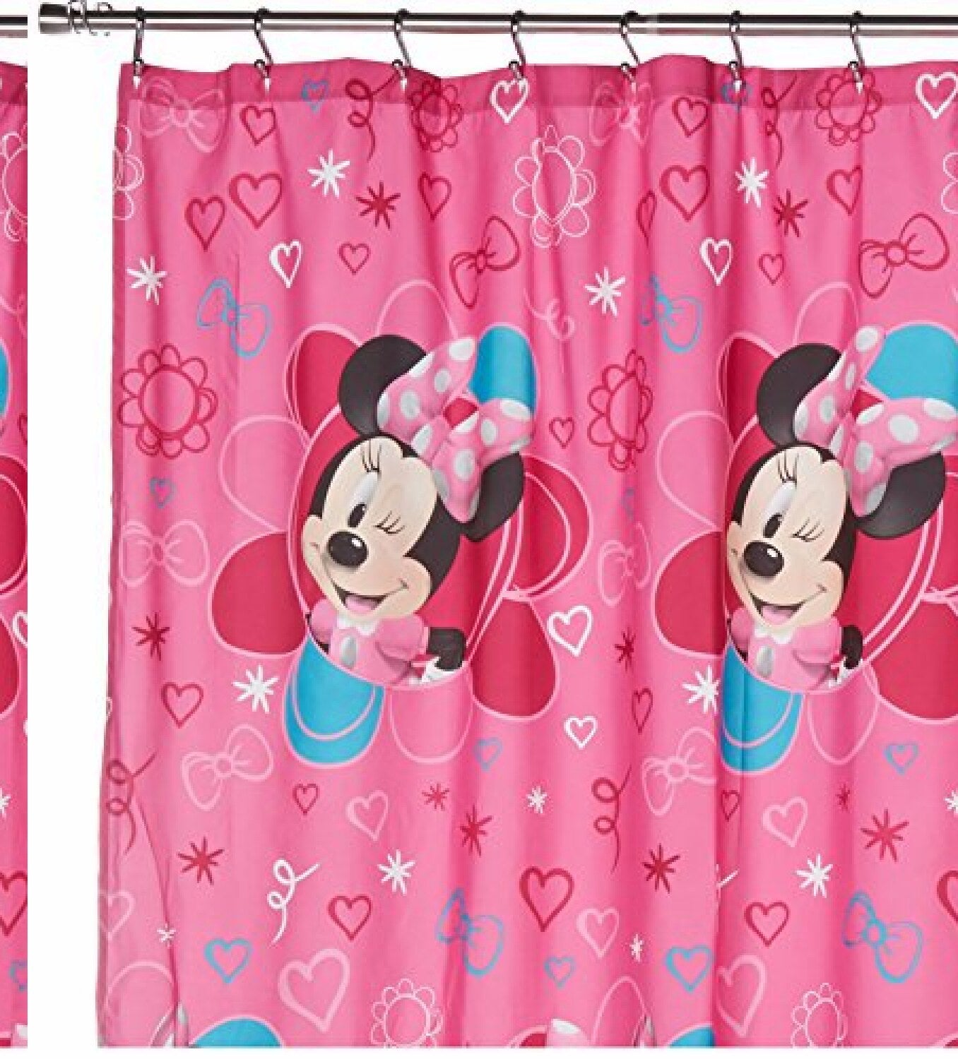 Mouse Fabric Shower Curtain Fuchsia Pink 70" x 72"