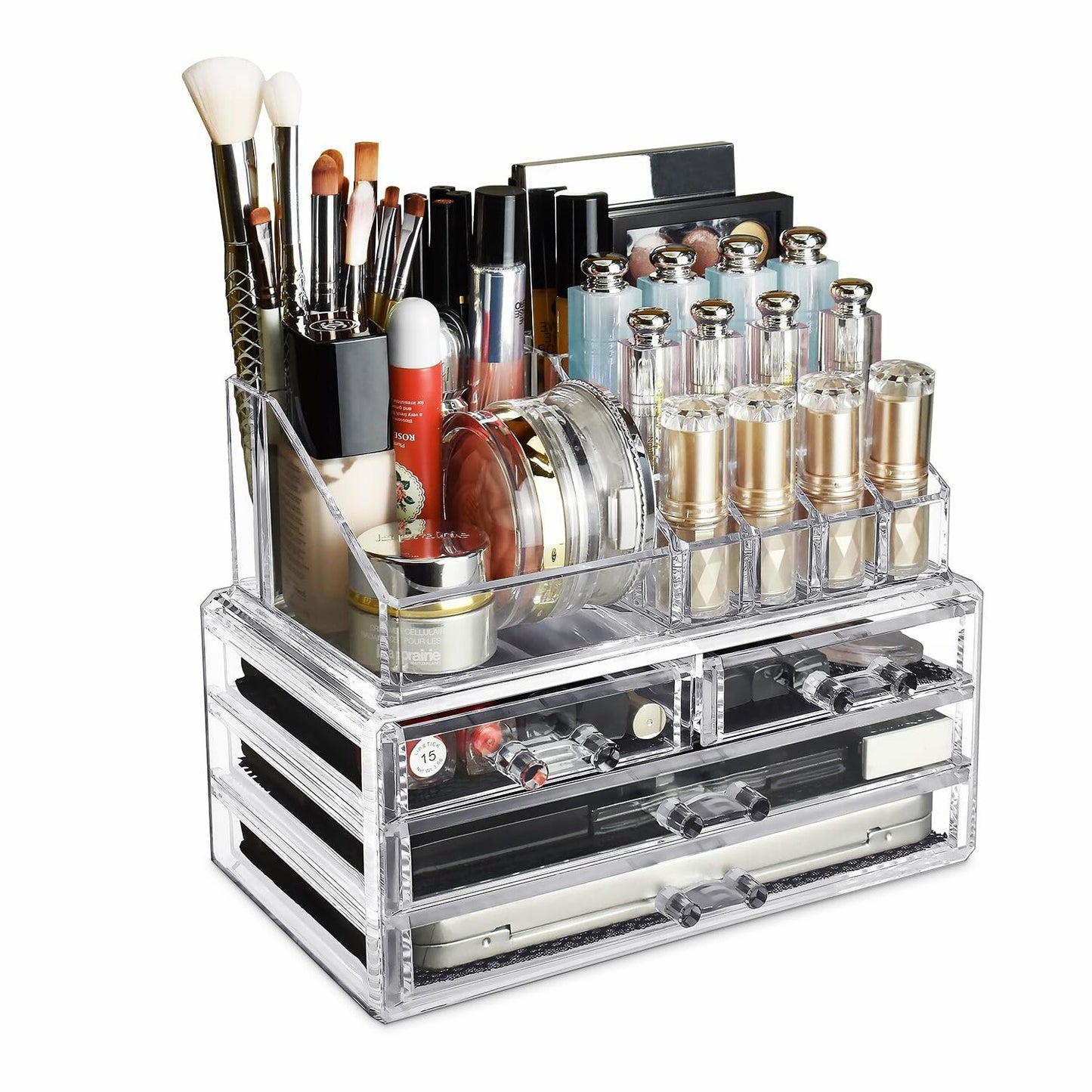 Acrylic Makeup Organizer with 4 Drawers