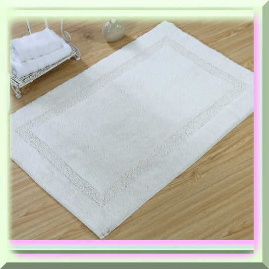 Cotton Bath Rug 36x24 Inch White