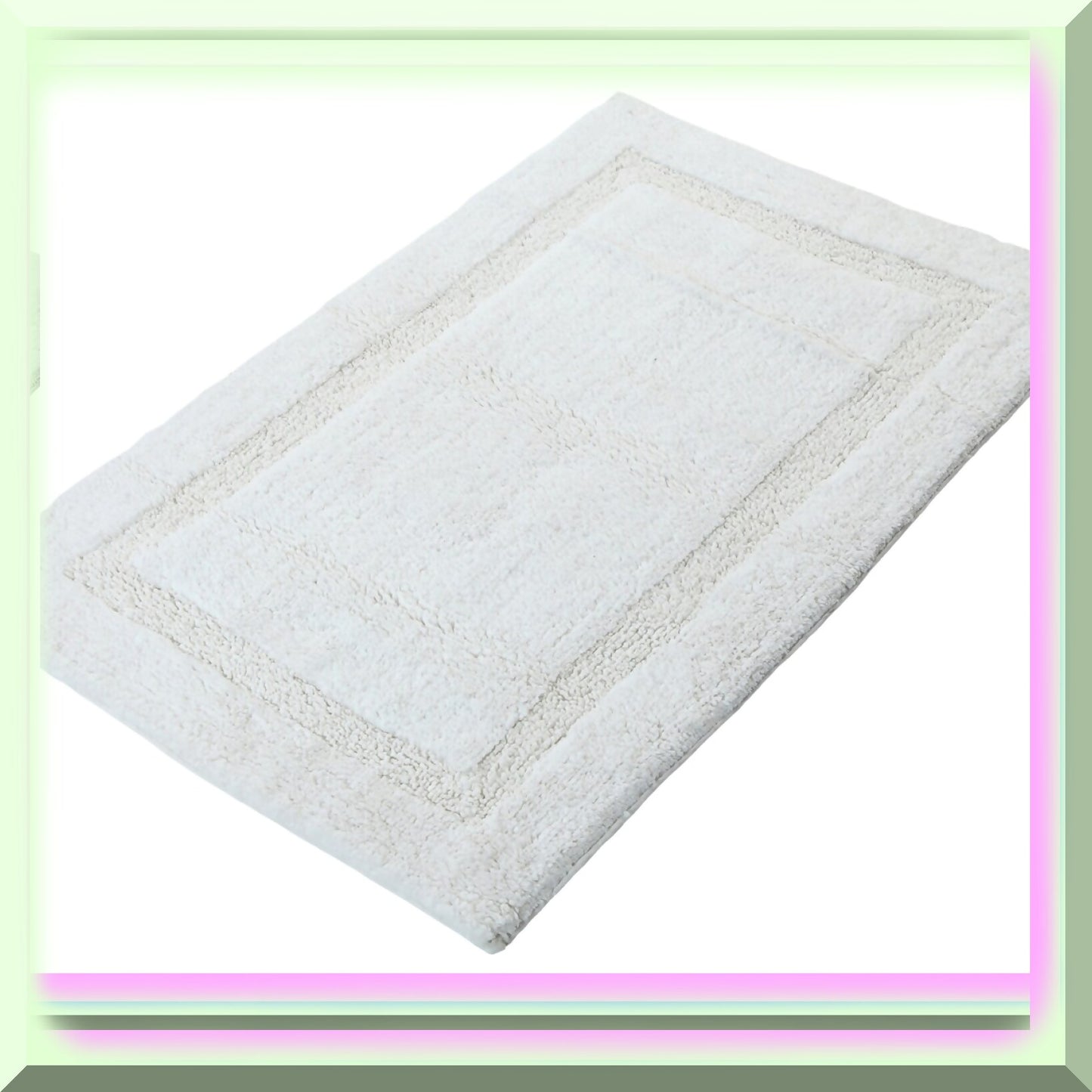 Cotton Bath Rug 36x24 Inch White