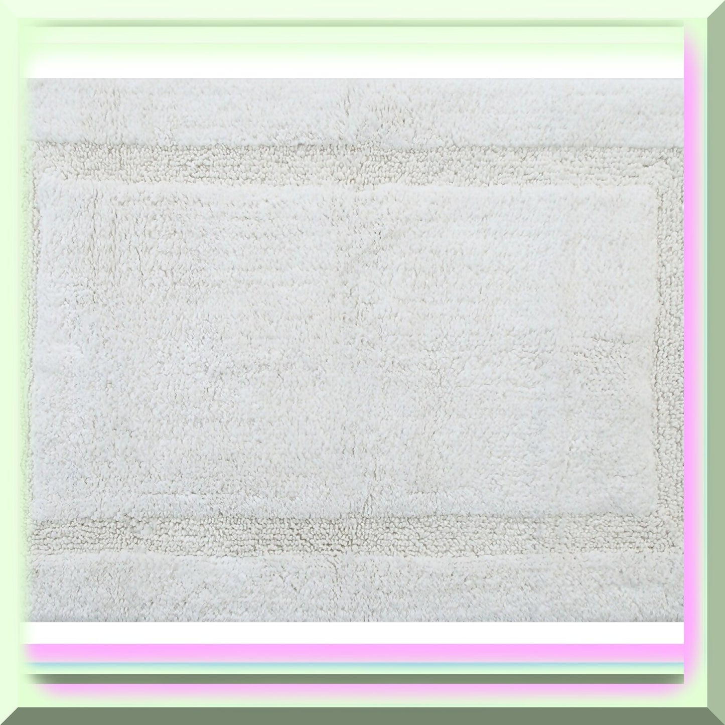 Cotton Bath Rug 36x24 Inch White