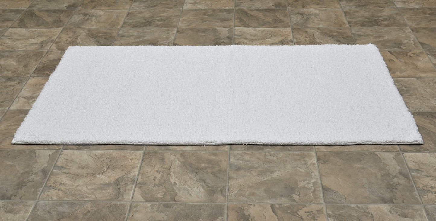 Queen Cotton Washable Bath Rug 30x50 White