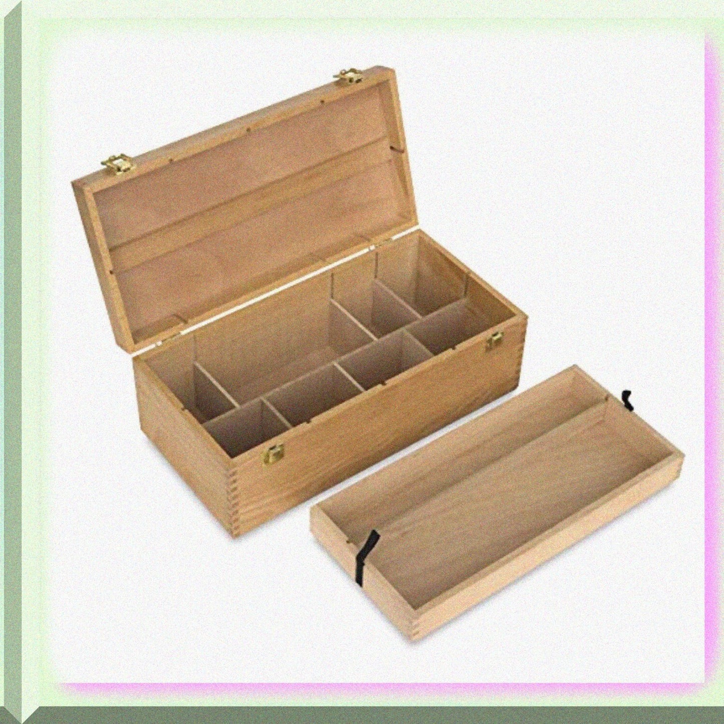 Wood Supply Chest Brown 16-1/8"x8"x5-7/8"