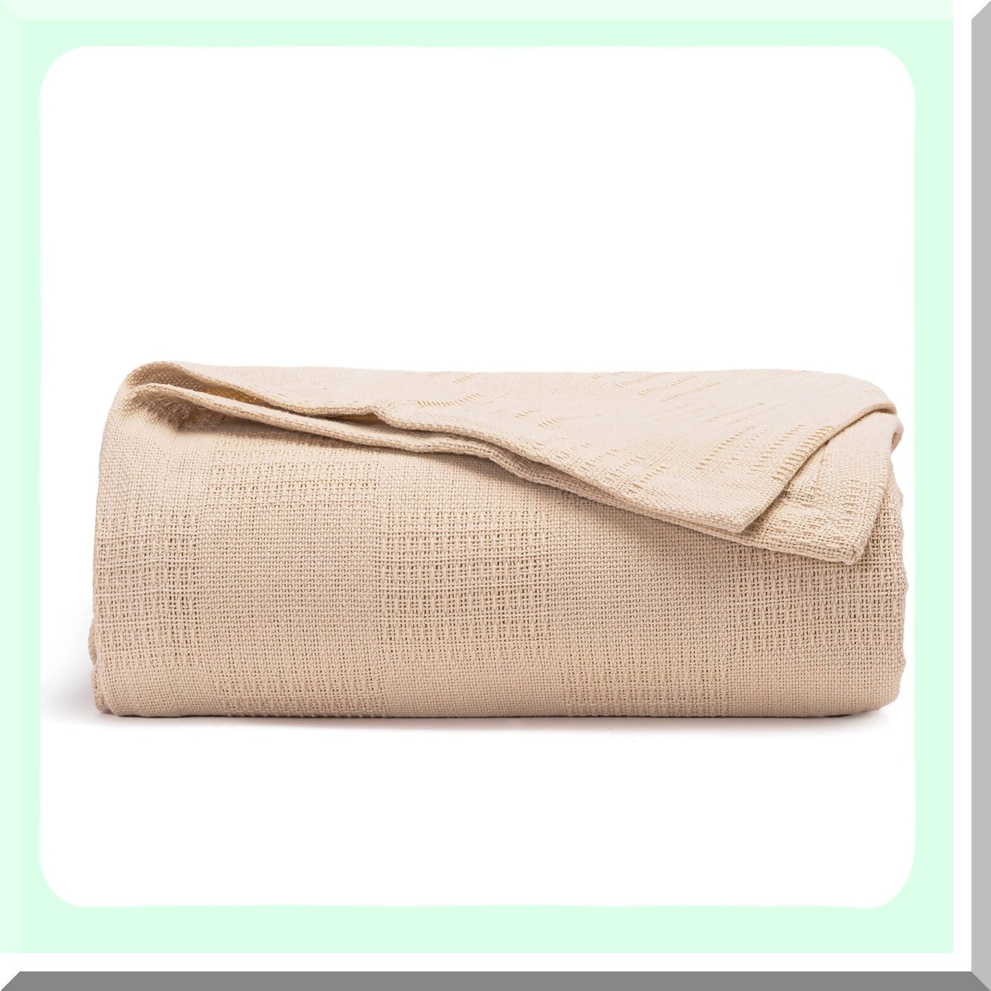 All-Season CozyCool Queen Blanket - Lightweight, Soft, Breathable, Premium Quality, 92x92 Ivory