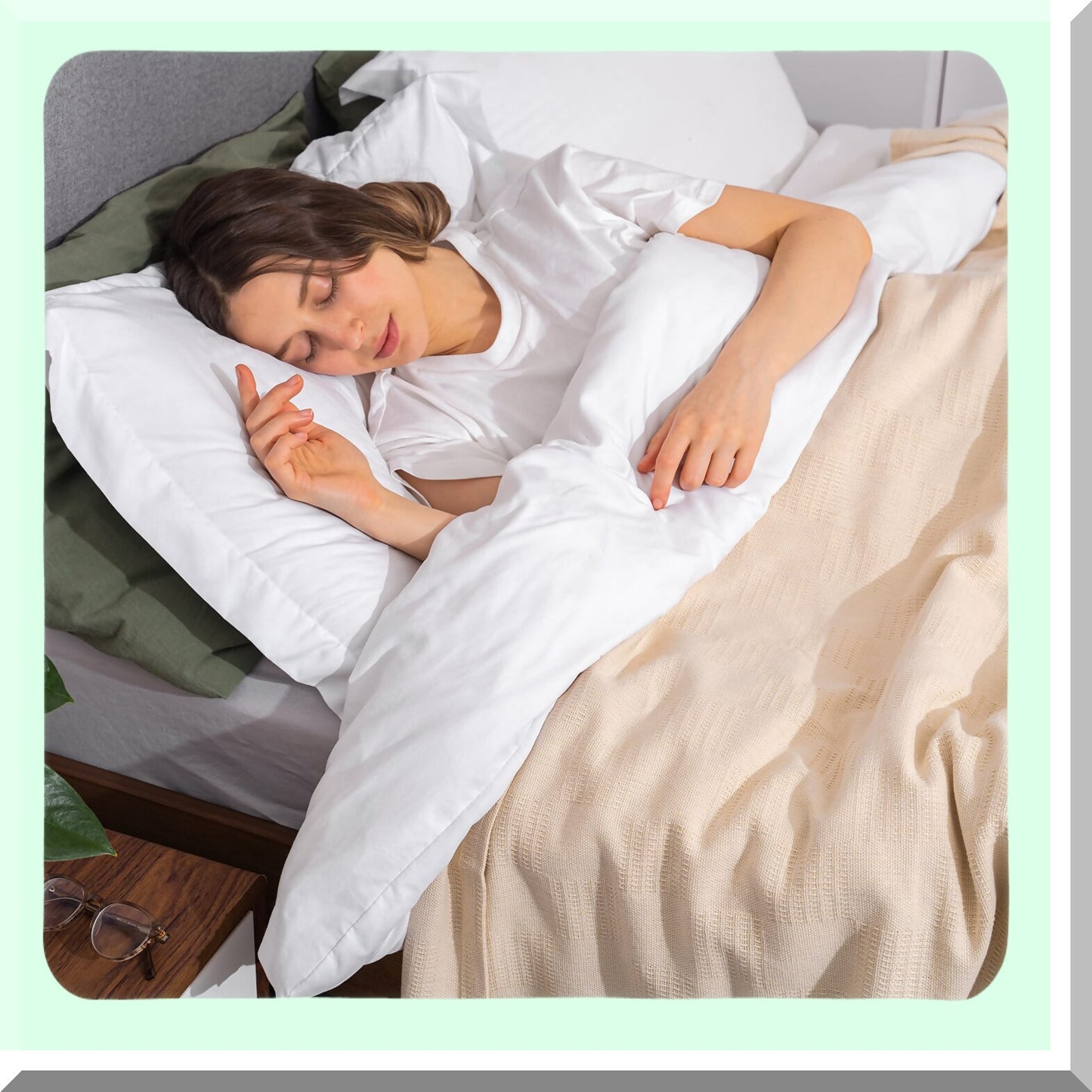 All-Season CozyCool Queen Blanket - Lightweight, Soft, Breathable, Premium Quality, 92x92 Ivory