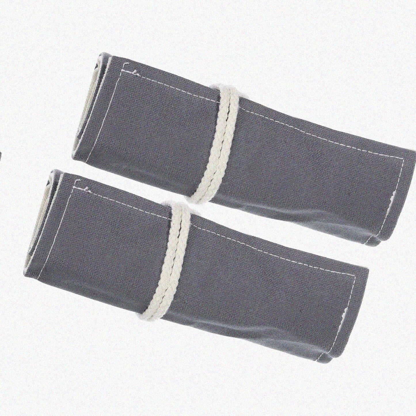 24 Slots Roll Up Pencil Case Gray 2 Pack