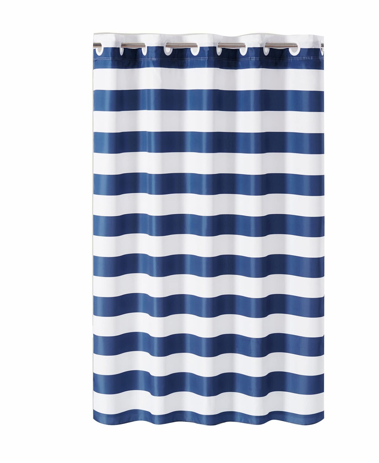 Cabana Stripe Navy Shower Curtain 71x74 Inches