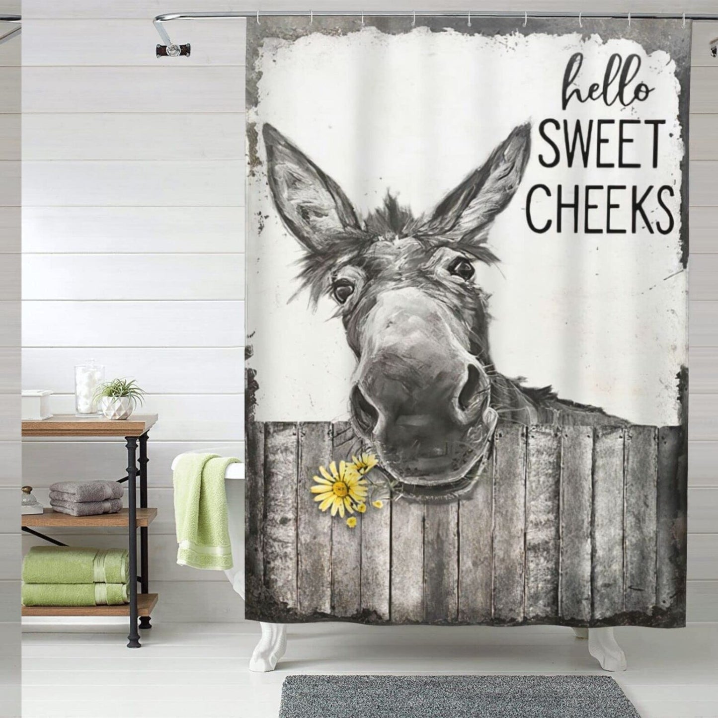 Funny Donkey Shower Curtain 60x72 Waterproof Polyester