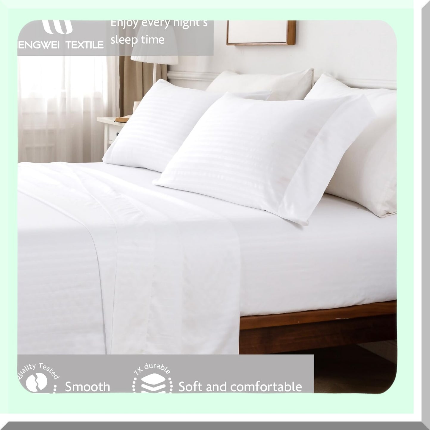 CoolBreeze 18 Inch Twin Sheets Set - Deep Pocket Microfiber Sheet Set, Breathable & Wrinkle Free, Fade Resistant - 4 Piece White Sheet Set