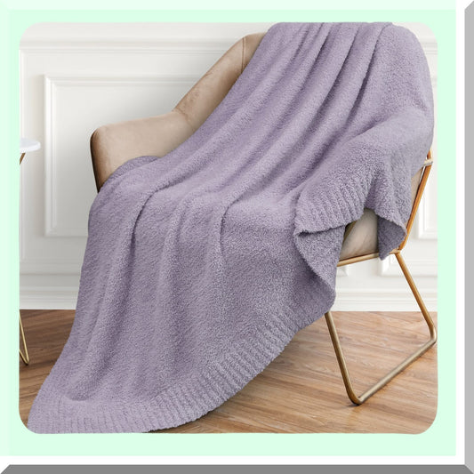 Lavender DreamSoft Plush Knit Throw 50x60 inches
