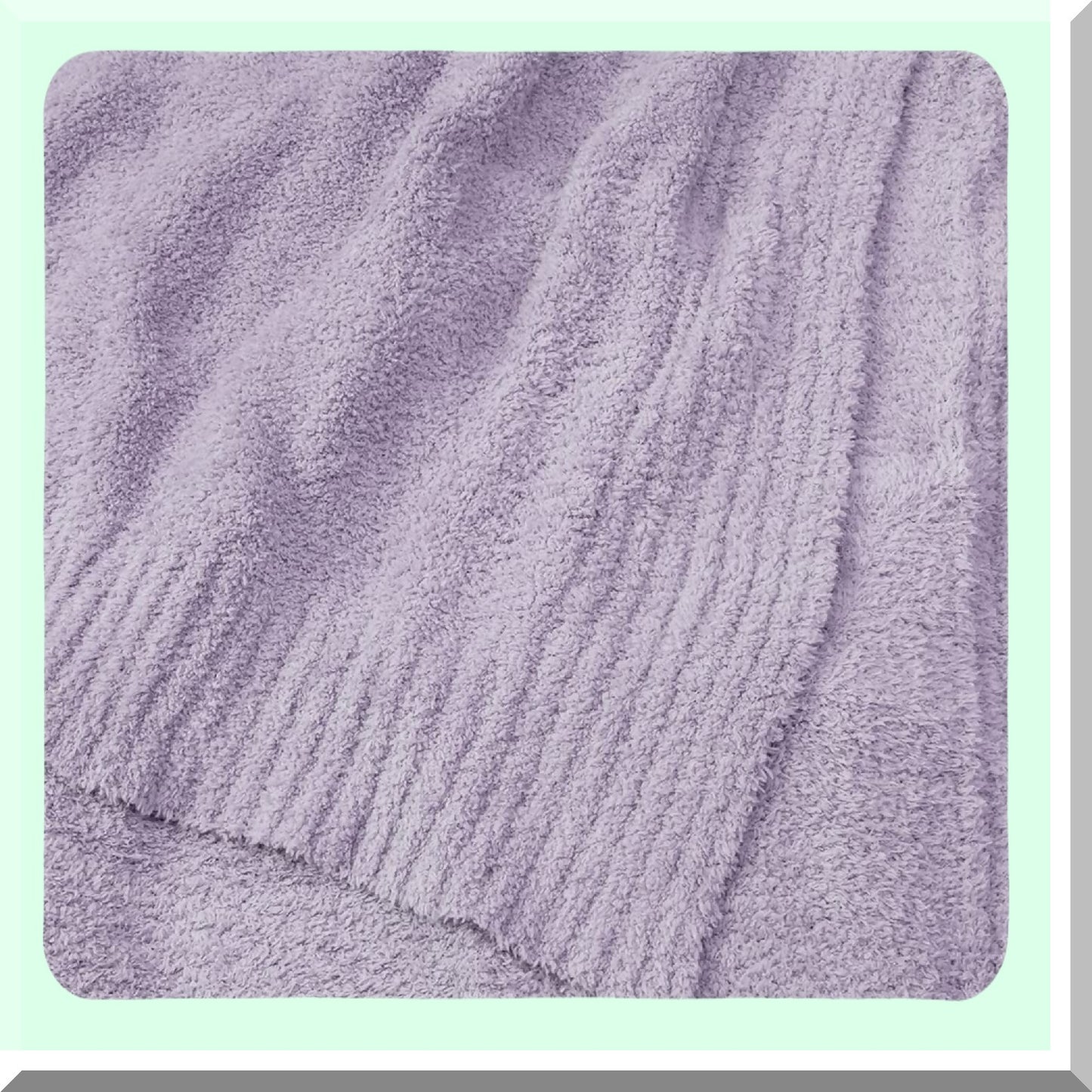 Lavender DreamSoft Plush Knit Throw - Super Soft, Fluffy, Lightweight, Cozy All-Season Blanket for Couch, Bed, or Sofa, 50x60 inches