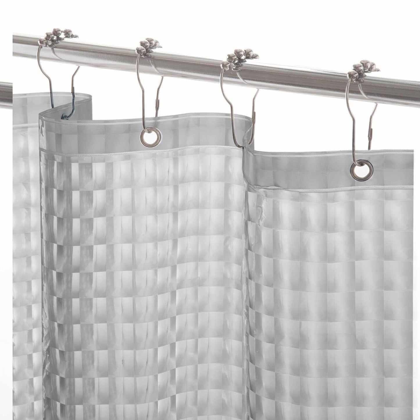 Medium Weight Gray PEVA Shower Curtain Liner 70" x 72"