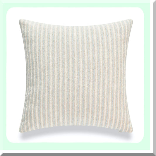 Coastal Stripe Pillow Cover 18"x18" for Couch or Bed