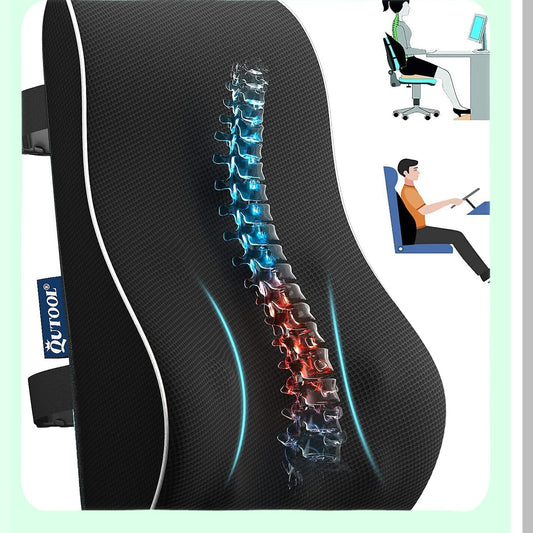ErgoComfort Memory Foam Lumbar Support Pillow