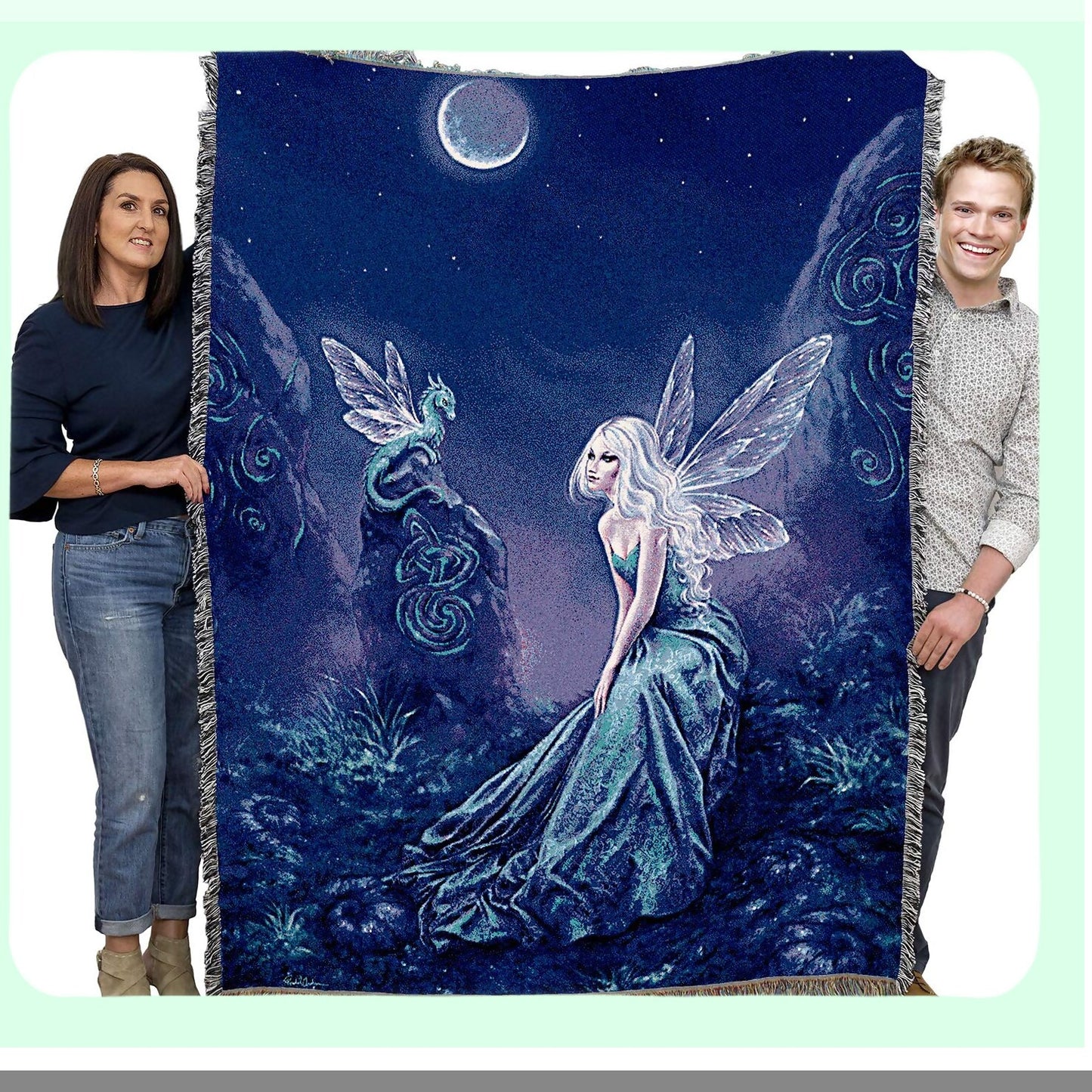 Enchanted Glow Cotton Tapestry Blanket - USA Made, 72x54
