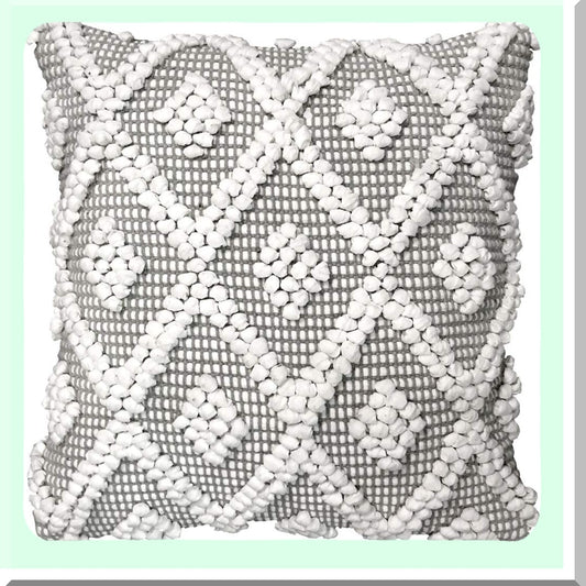 Hygge Gray Diamond Pillow Cover 20" x 20"