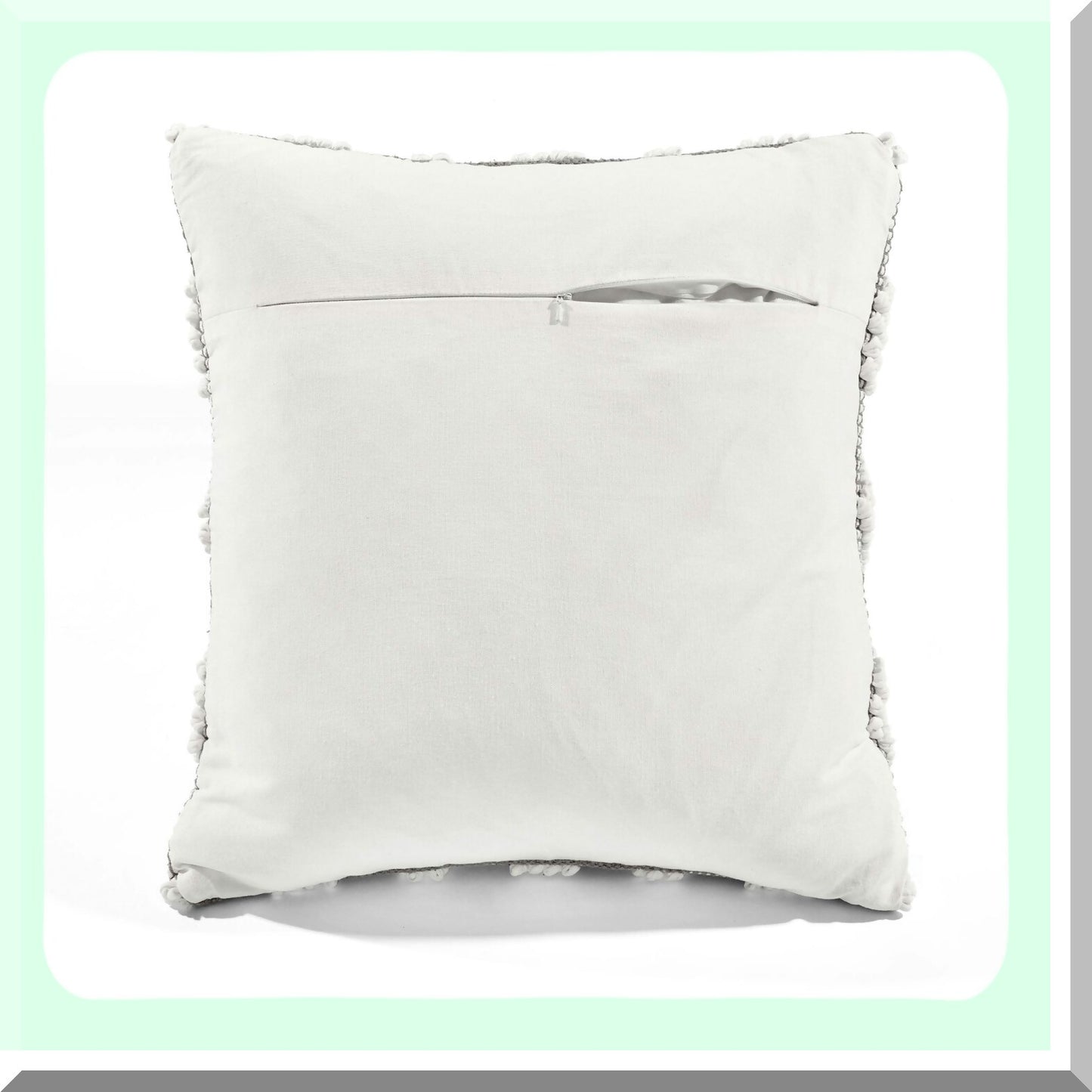 Hygge Gray Diamond Textured Square Pillow Cover - Farmhouse Decorative Throw Pillows for Bed, Couch, Chair - 20" x 20"