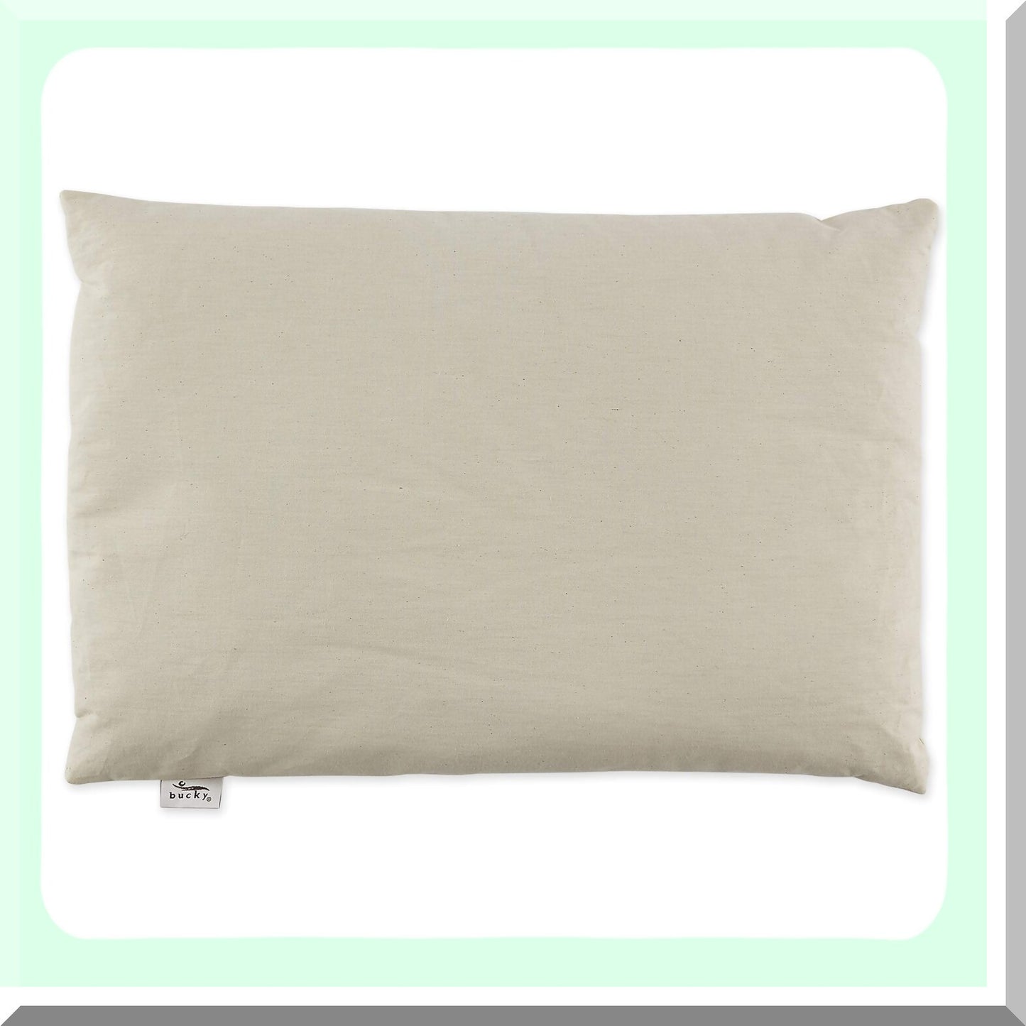 EcoComfort Buckwheat Cotton Pillow - Natural Twill Collection - Hypoallergenic Supportive Pillow for Better Sleep - 100% Cotton Cover - 1 Count Pack