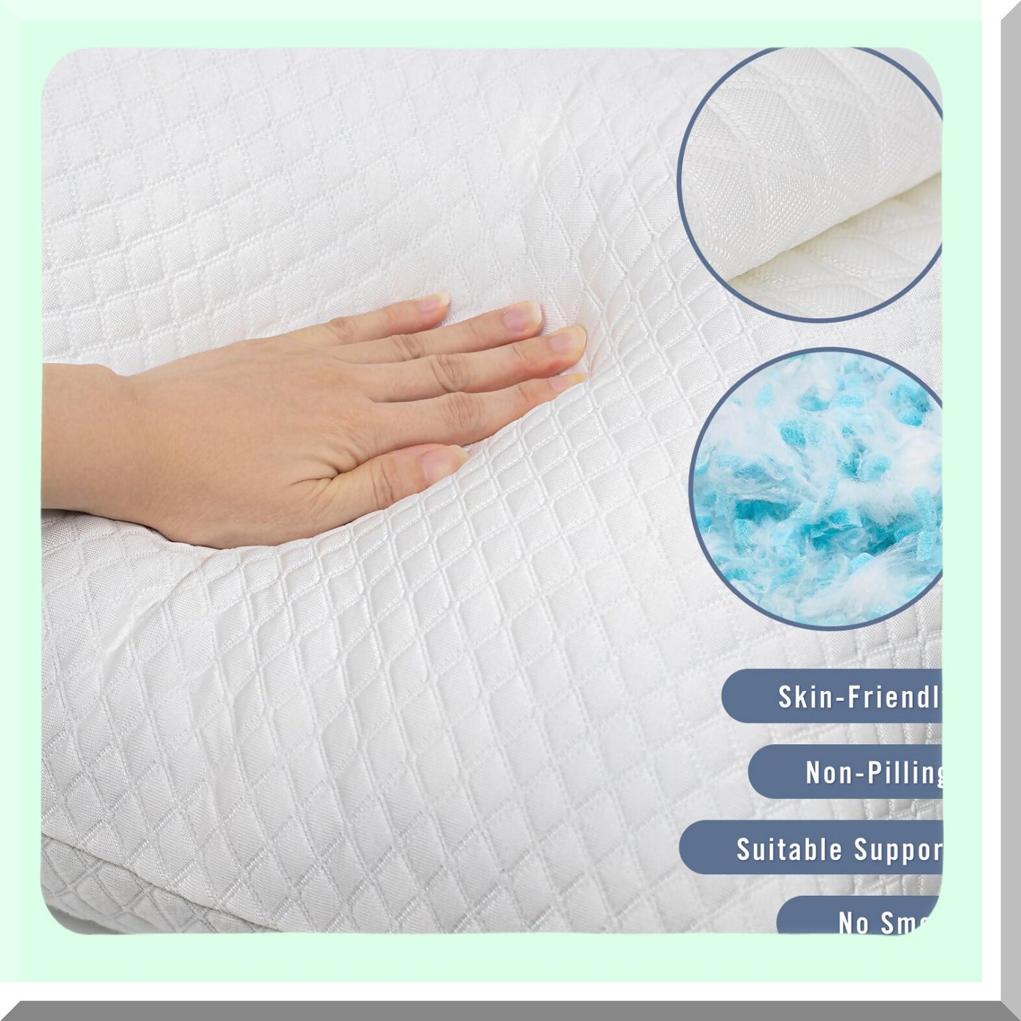 SleepEase Memory Foam Pillow Set - 2 Pack, Adjustable Height Pillows for Stomach, Back, and Side Sleepers. Washable Pillowcases Included. Standard Size Bed Pillows for Sleeping.