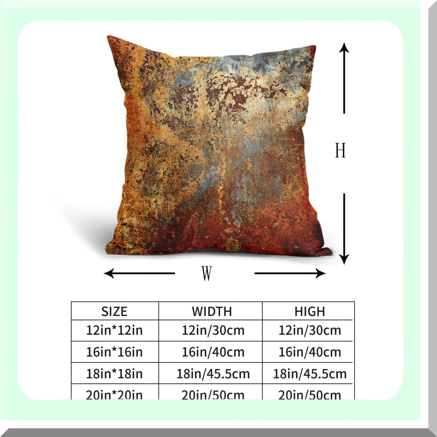 Rustic Autumn Metallic Pillow Covers Set - 18X18 Throw Pillows in Gold, Copper, Bronze - Rusty Cinnamon Orange Teal Decor for Living Room, Bedroom, Couch, Sofa - Outdoor Home Accent
