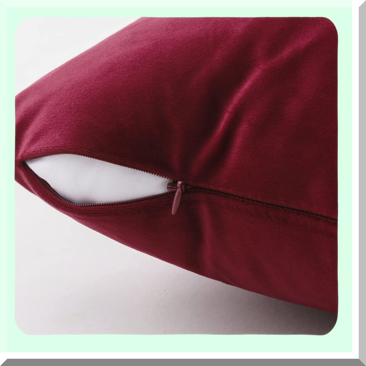 Luxury Velvet Wine Red Pillow Covers - Set of 4 | Soft Cozy Decorative Cushion Cases for Couch, Sofa, Bedroom & Living Room | 18x18 Inch Solid Color