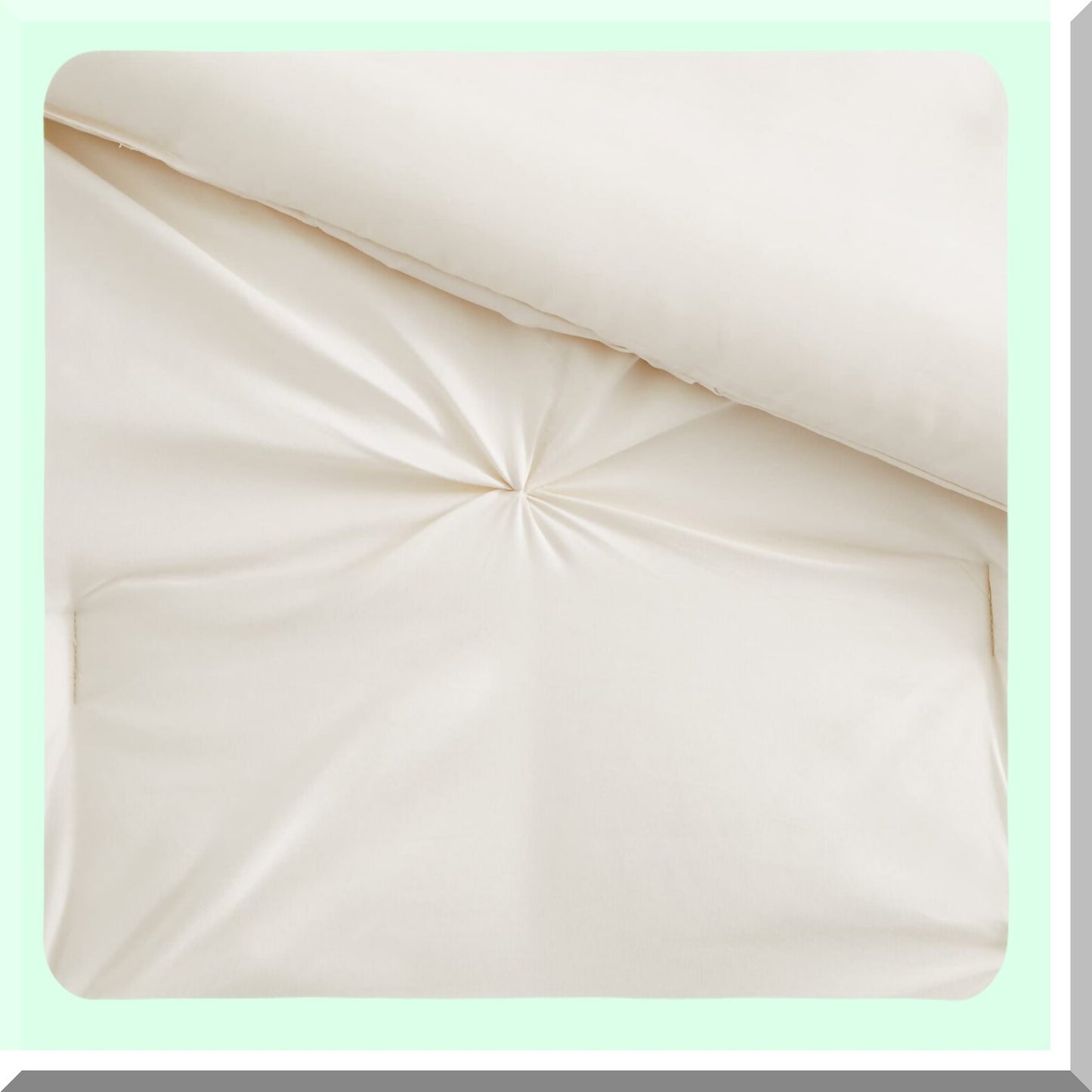 Luxury Pleat Quilted Ivory Comforter Set - 8 Piece Oversized Microfiber Bedding Bundle for Full Size Beds. Soft, Warm, and Cozy!