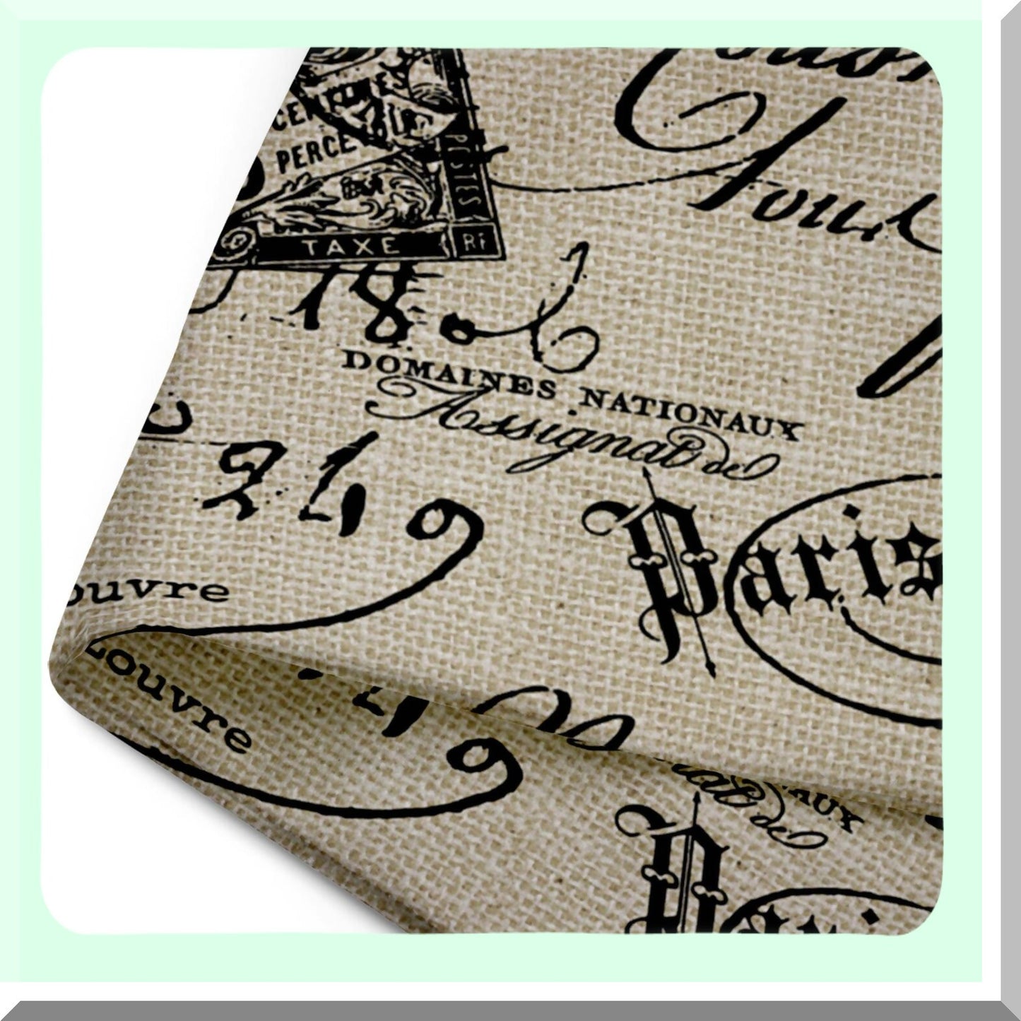 Parisian Script Square Pillowcase - French Decorative Cushion Cover for Home Decor, 18x18 Inch Throw Pillow Case