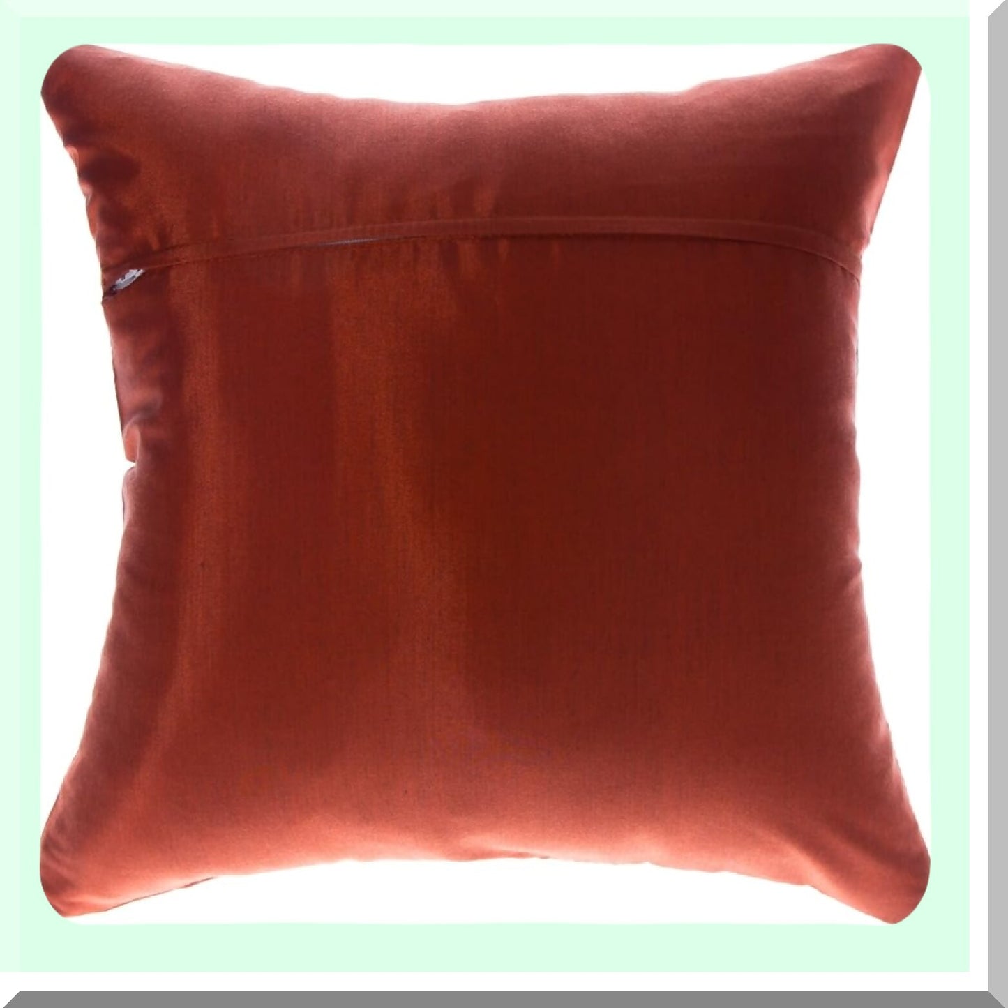Elephant Decorative Throw Pillow Cover - Sofa Couch Chair Bed Cushion Case 16x16 Inch (40x40 cm) - Back Zipper - Brown Red Maroon - Insert Not Included