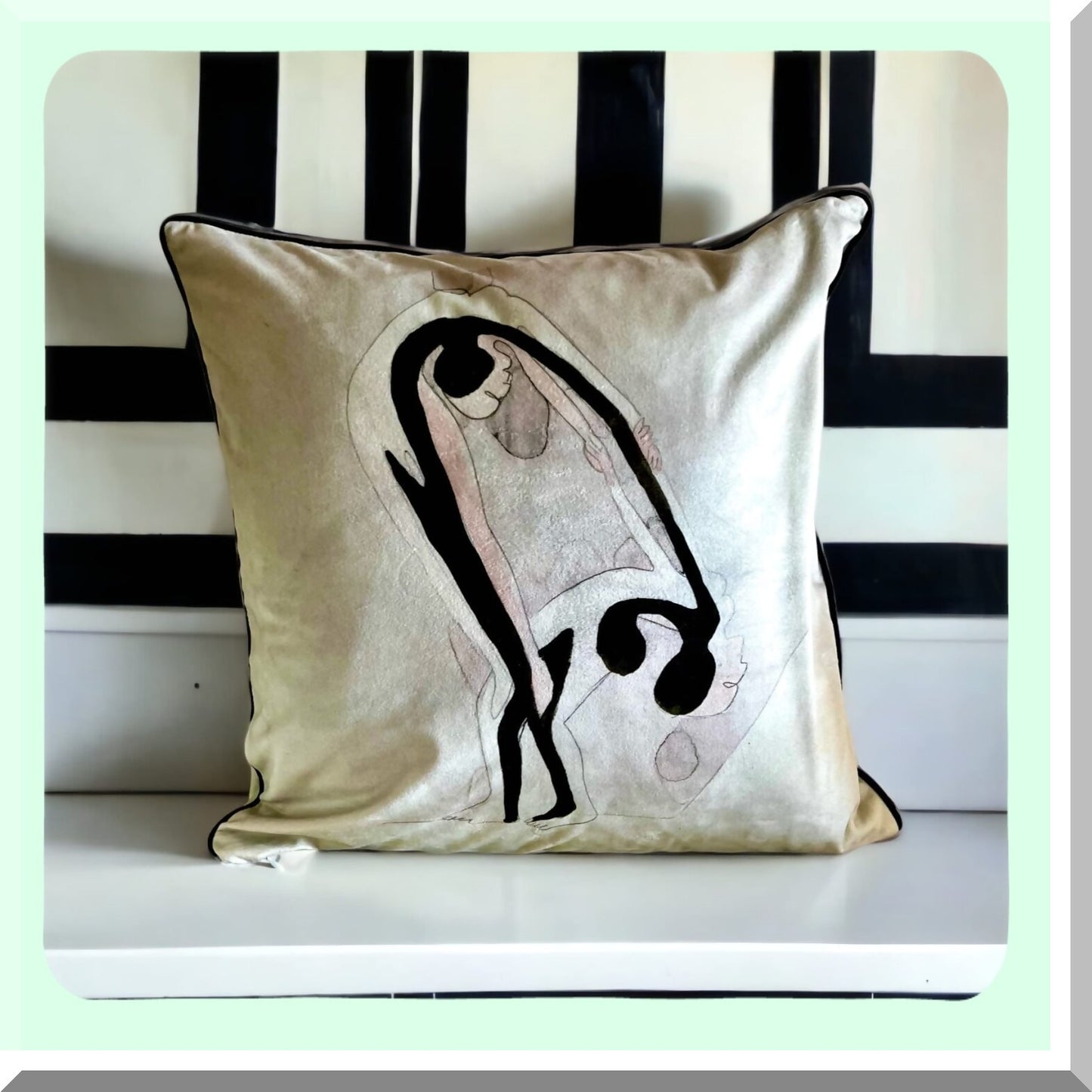 Circus Charm Decorative Throw Pillow Cover - Acrobat Art Inspired Design, 18" x 18" - Unique Home Decor Accent for Living Room or Bedroom