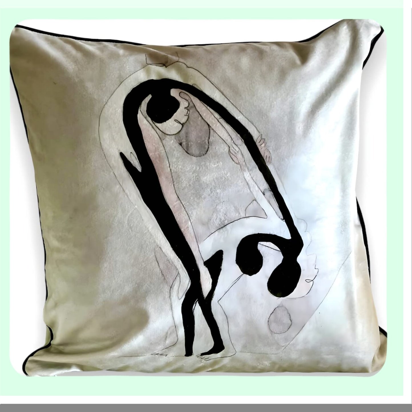 Circus Charm Decorative Throw Pillow Cover - Acrobat Art Inspired Design, 18" x 18" - Unique Home Decor Accent for Living Room or Bedroom
